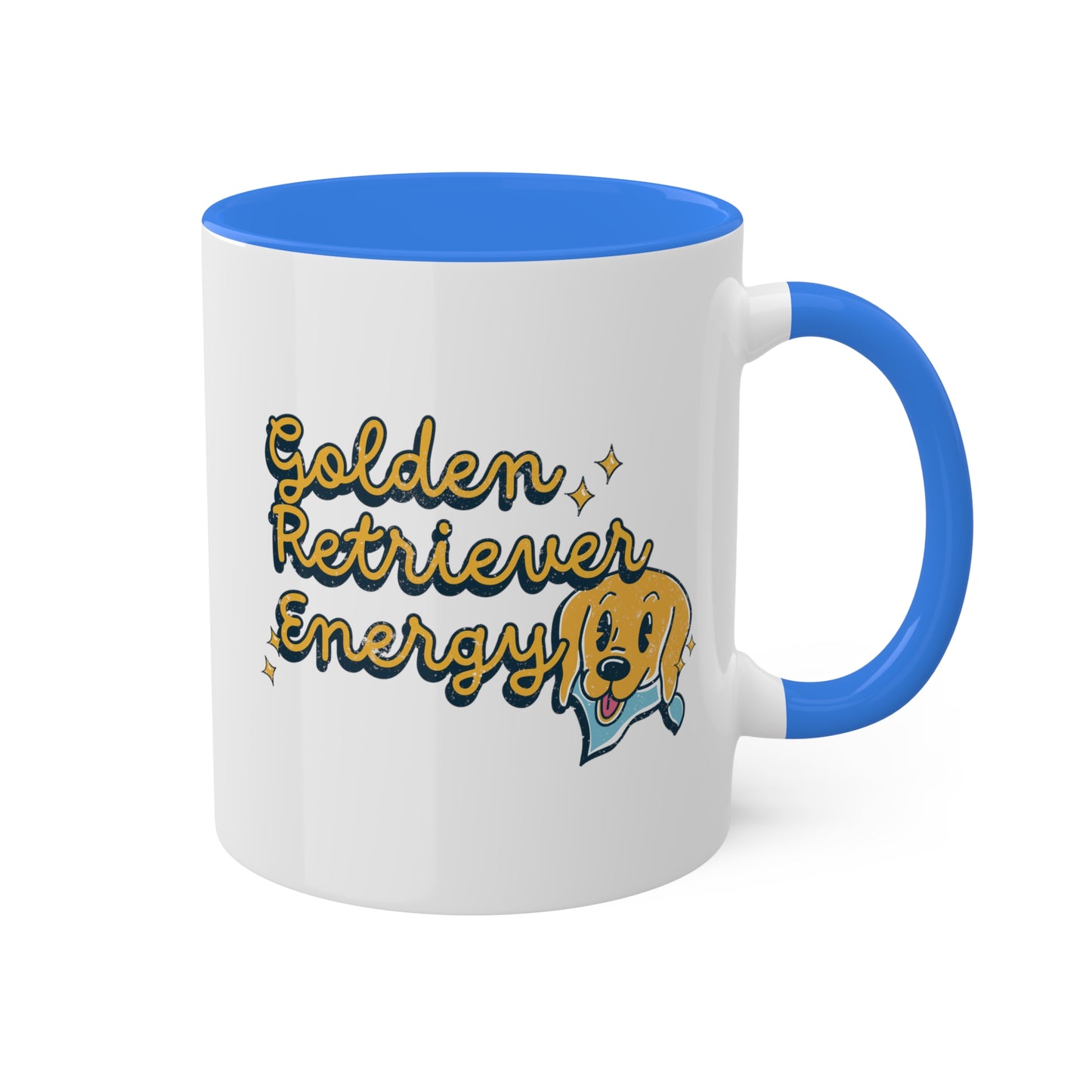 Golden Retriever Energy Coffee Mug  | Dog Lover Gifts | Positive Energy Kitchenware | Good Vibes Drinkware | Funny Dog Mug | Dog Gifts