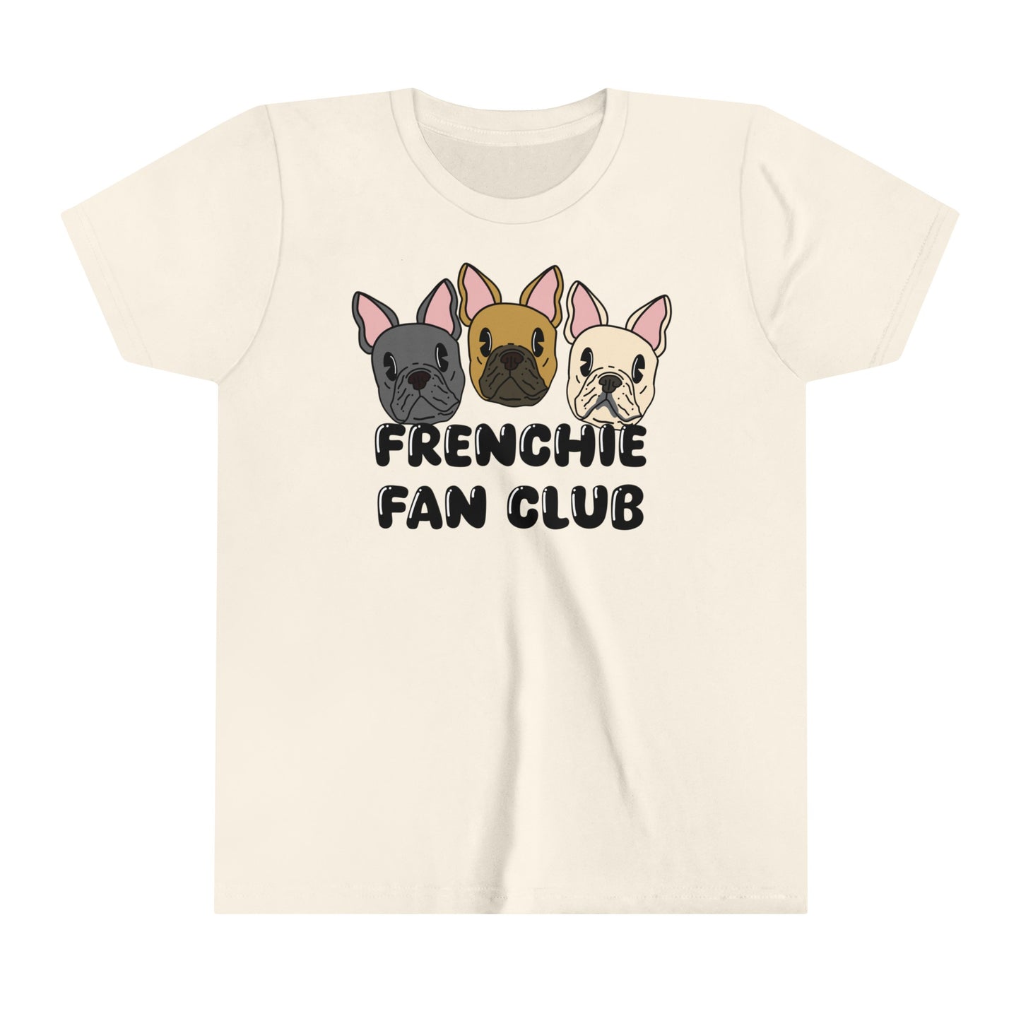 Kids Frenchie Fan Club Graphic Tee - French Bulldog Lover Shirt, Dog Owner Gift, Cute Frenchie Tee, Pet Lover Apparel