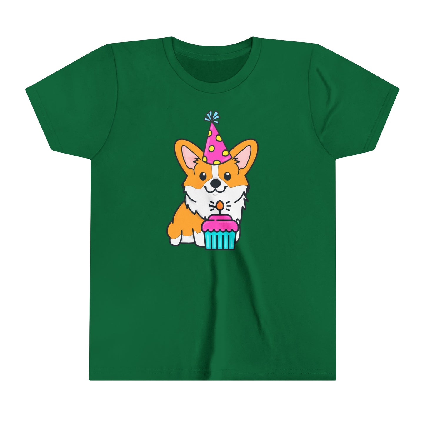 Kids Birthday Corgi Dog T-Shirt | Birthday Cake Shirt | Birthday Gift | Youth Corgi Graphic Tee | Kid Dog Lover Tee | Corgi Family