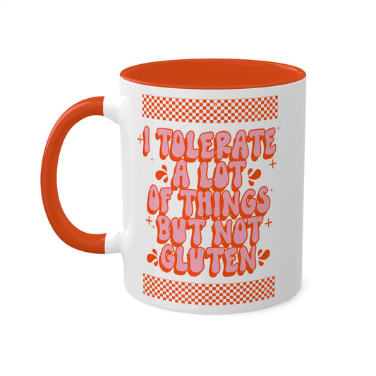 Gluten Intolerant Coffee Mug - Funny Gluten-Free Quote Cup, Humorous Foodie Gift, Celiac Awareness Mug, Novelty Ceramic Tea Mug