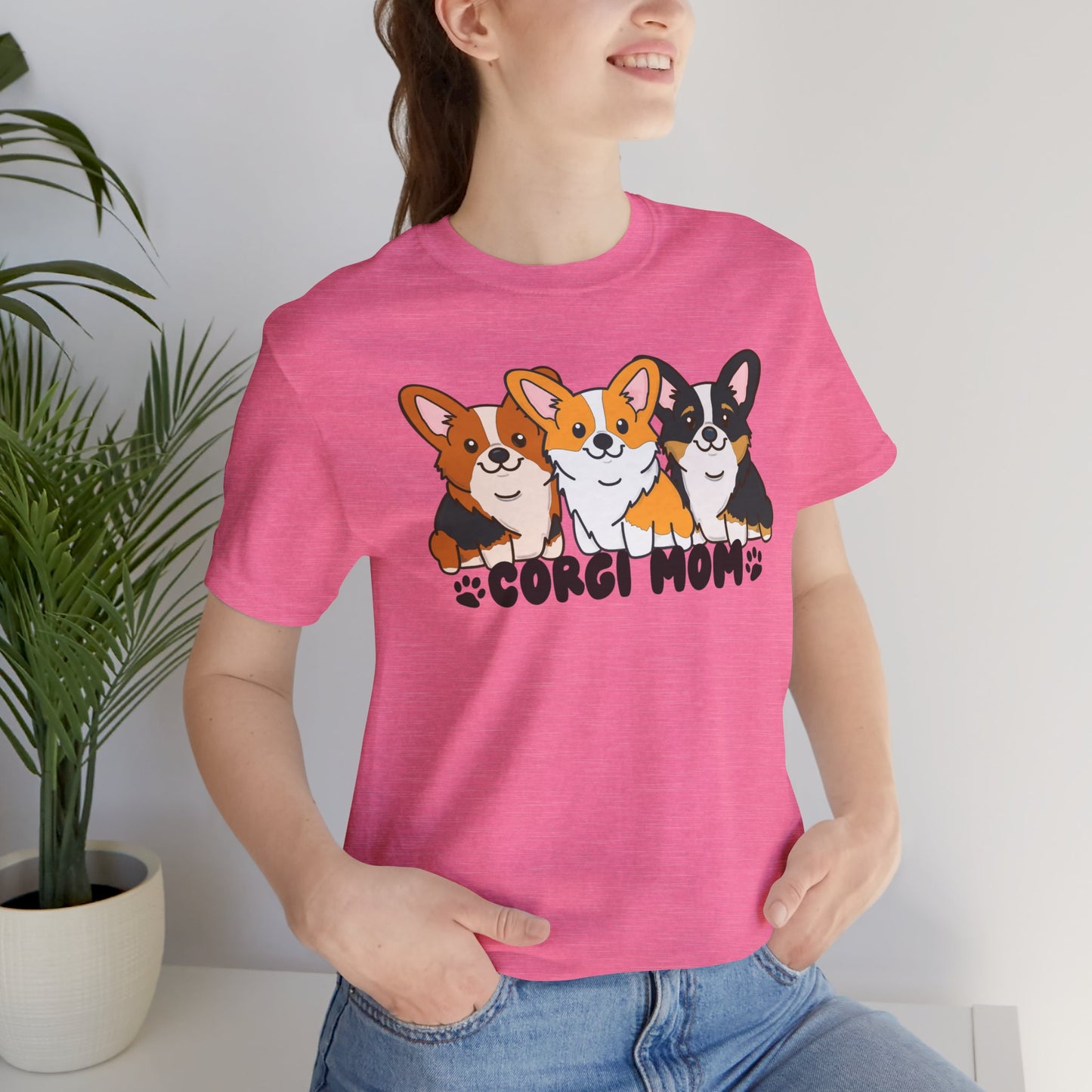 Corgi Mom Graphic Tee | Corgi Lover Shirt | Dog Mom Gift | Cute Corgi T-Shirt | Corgi Mom Life Apparel