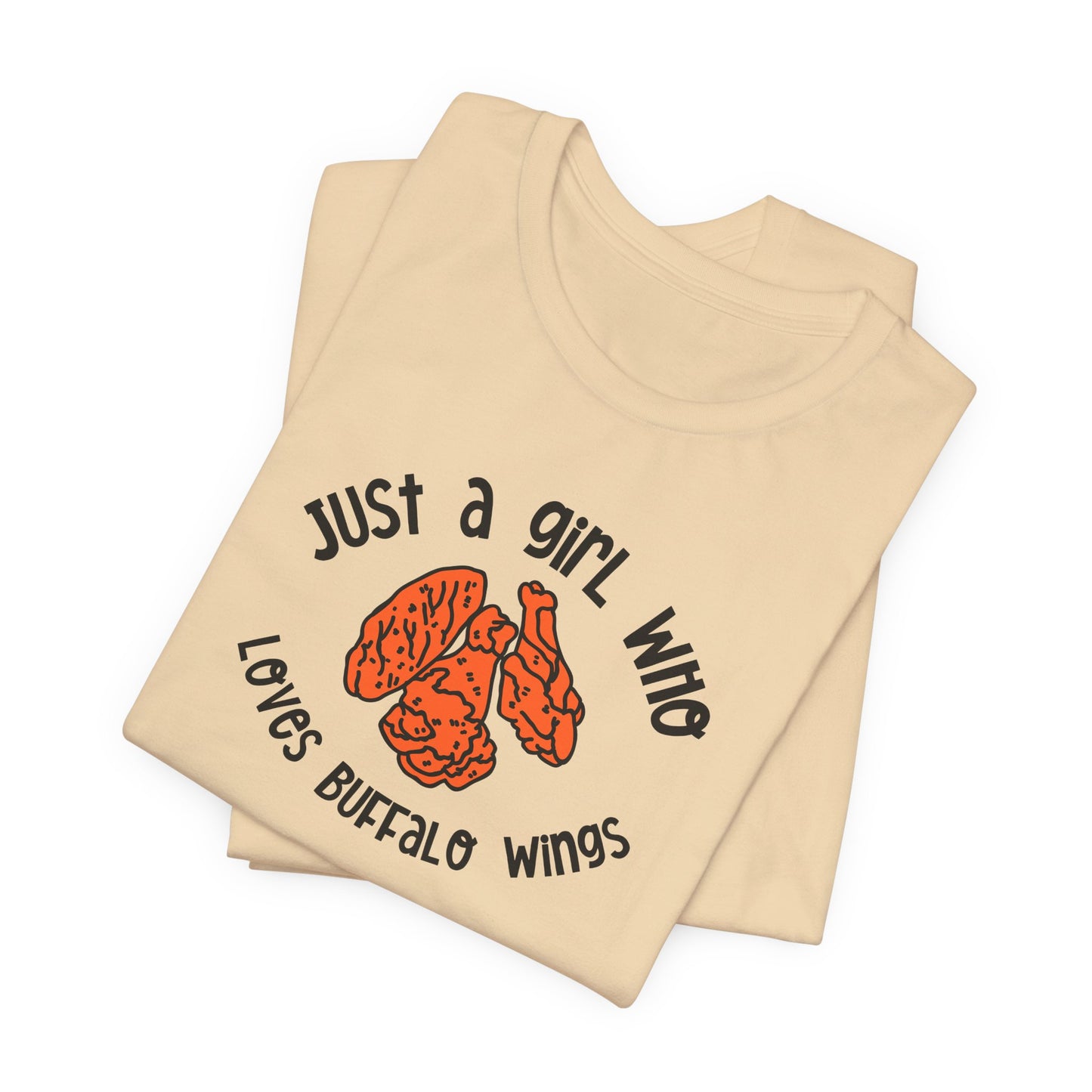 This Girl Loves Buffalo Wings Tee | Chicken Wings Graphic Tee | Ladies Food Shirt | Hot Wings Lover Gift | Spicy food tee