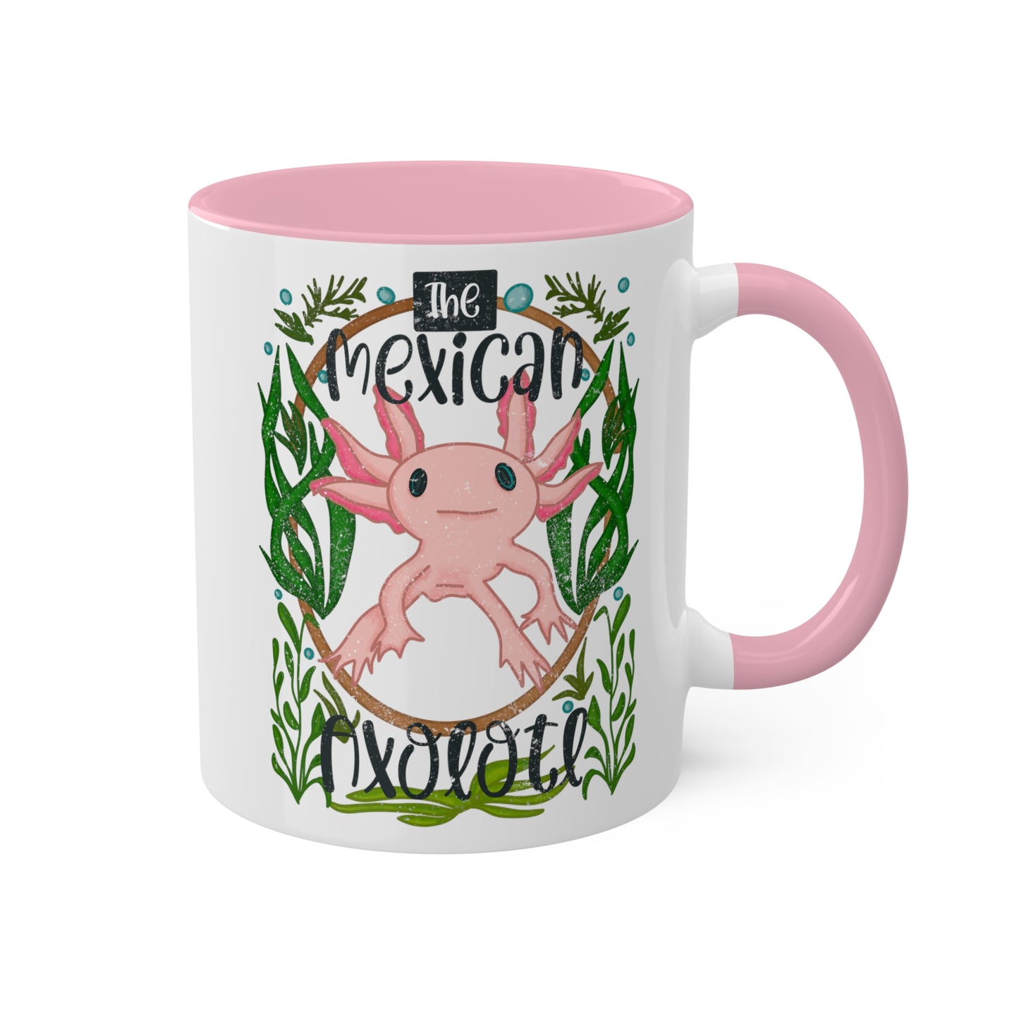 Mexican Axolotl Ceramic Accent Mug | Exotic Endangered Animal Mug | Cute Axolotl Gift | Colorful Animal Lover Cup