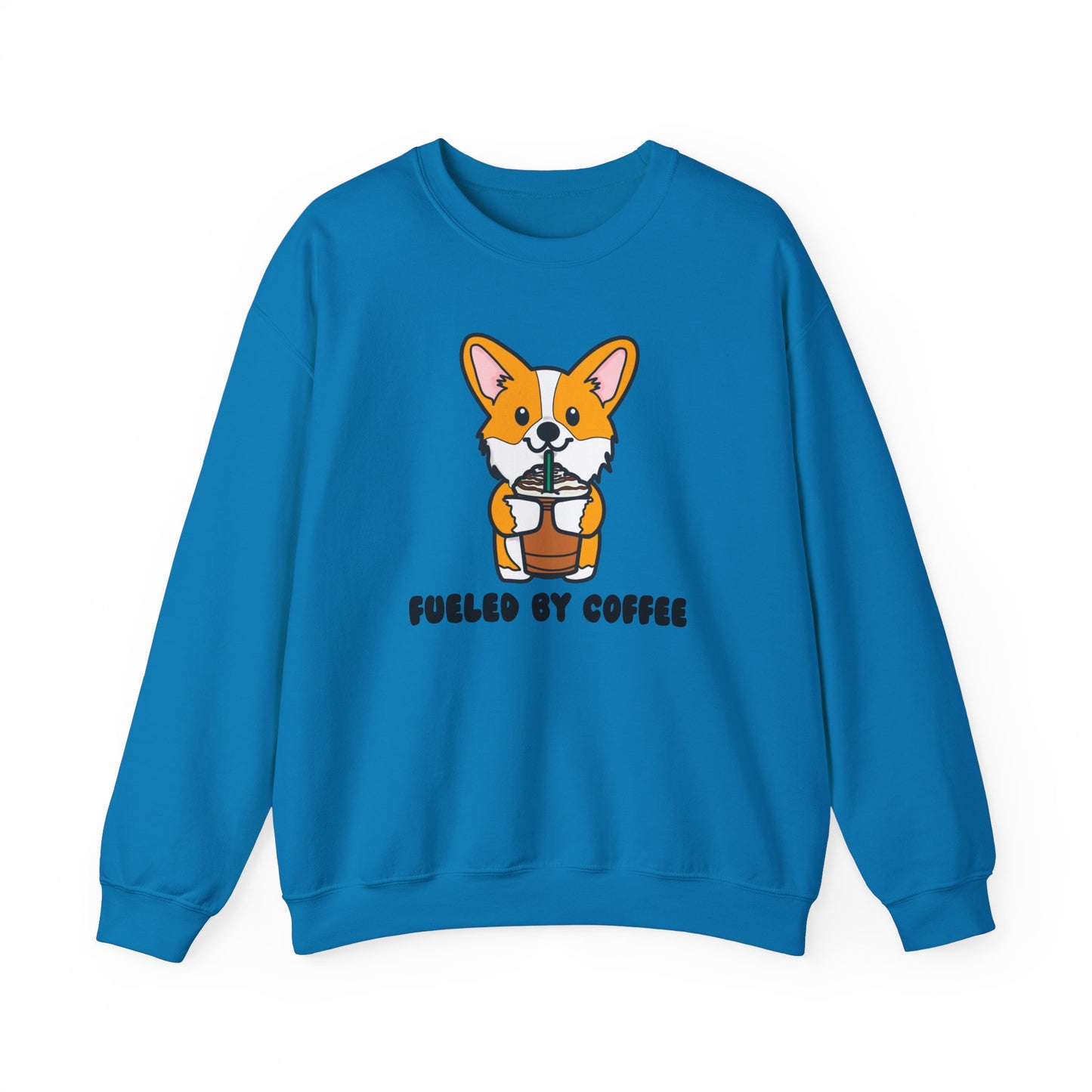 Corgi Coffee Unisex Heavy Blend Crewneck Sweatshirt | Iced Coffee Sweater | Coffee Pullover | Corgi Sweatshirt | Corgi Apparel | Corgi Gifts