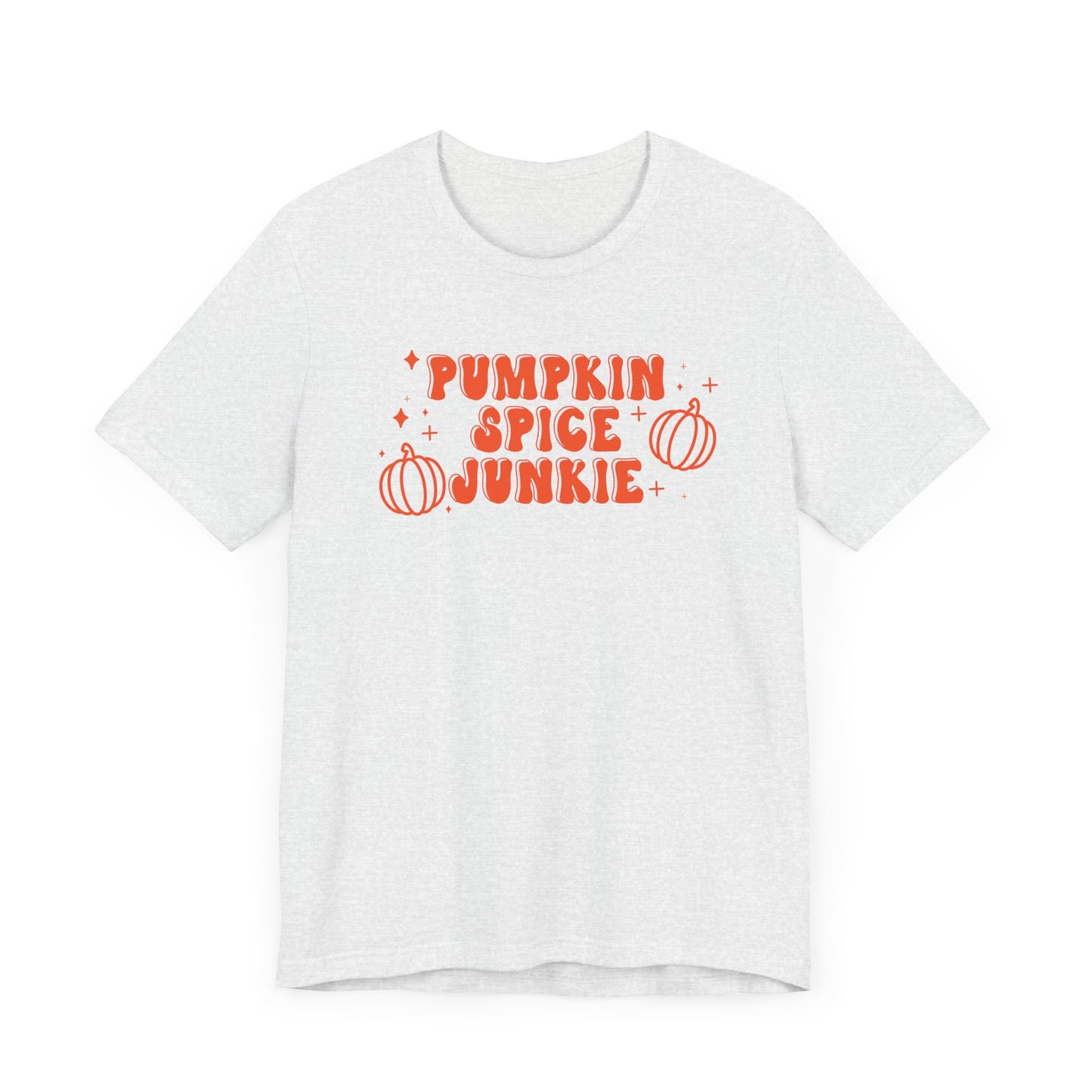 Pumpkin Spice Junkie Fall Coffee Graphic Tee | Fall Adult Unisex Fit T-Shirt