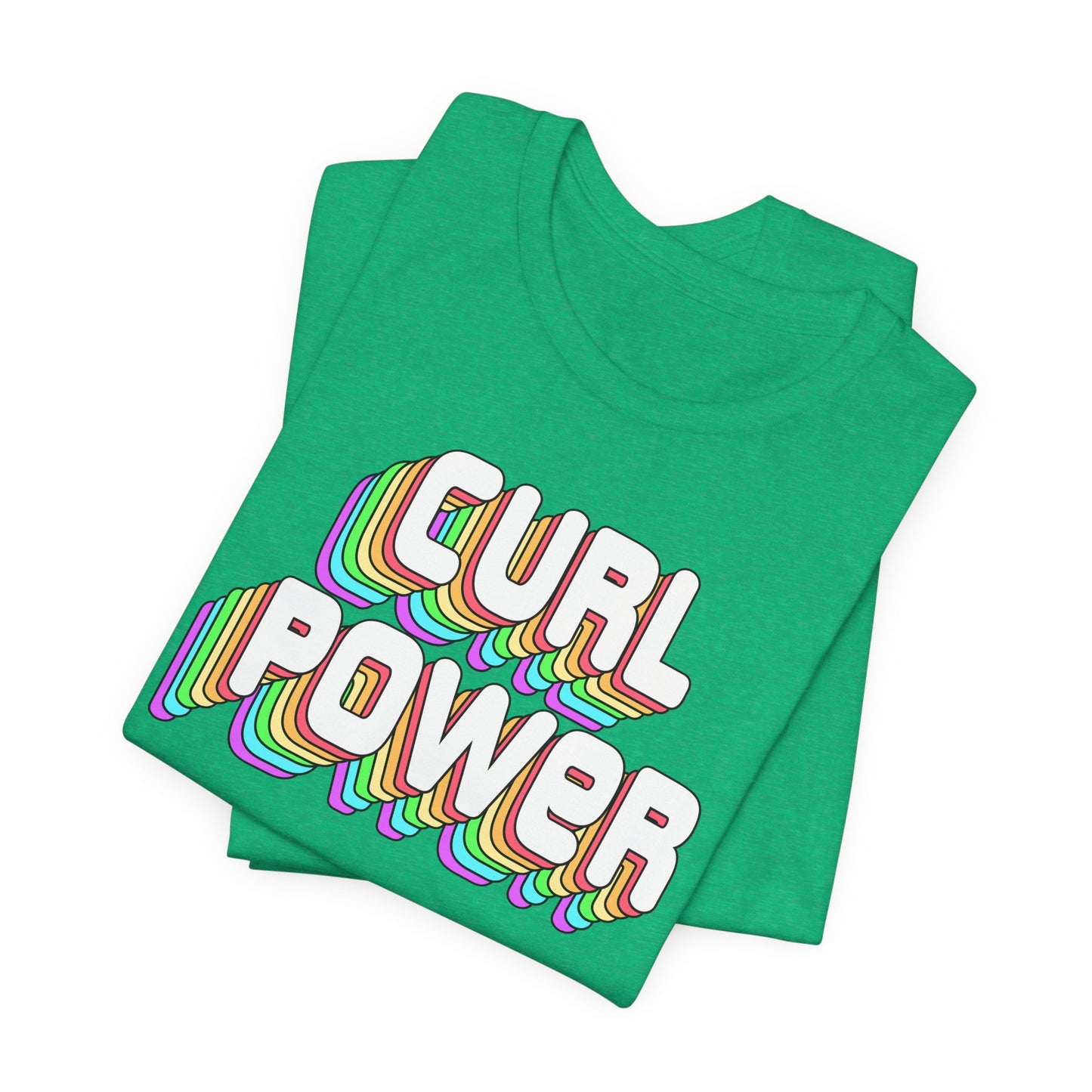 Curl Power Tee - Curly Haired Girl Shirt, African American Pride, Black Power Black Pride Apparel, Natural Hair Graphic T-Shirt