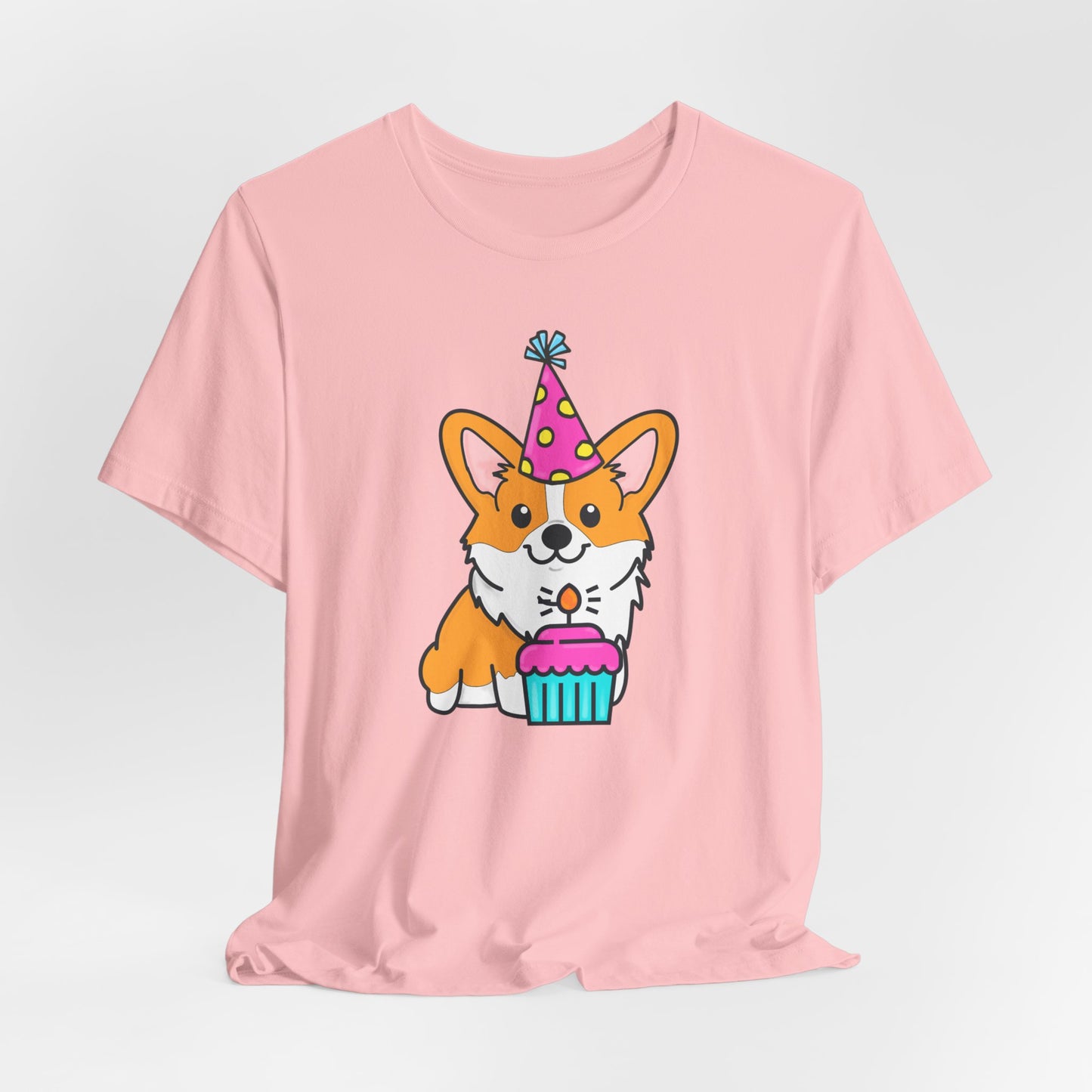 Birthday Corgi Dog T-Shirt - Birthday Cake Shirt, Women's Corgi Graphic Tee, Dog Lover Gifts, Gifts for Her, Pet Owner Apparel