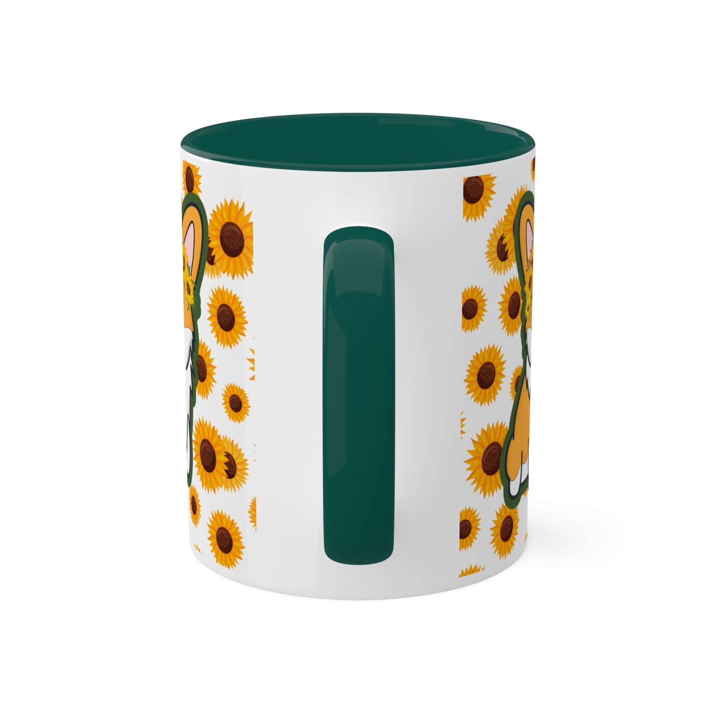 Sunflower Corgi Coffee Mug - Pembroke Welsh Corgi, Corgi Owner Gifts, Flower Crown Dog Gift, Corgi Kitchenware, Cute Dog Mug, Dog Lover Gift