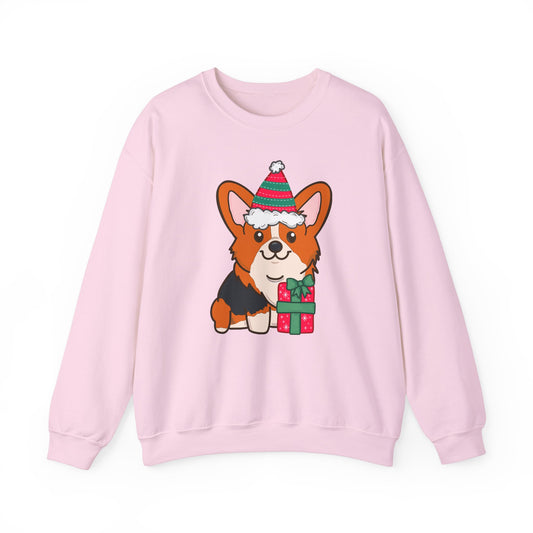 Festive Red Tri-Color Corgi Sweater | Holiday Dog Lover's Sweatshirt | Christmas Corgi Gift for Her