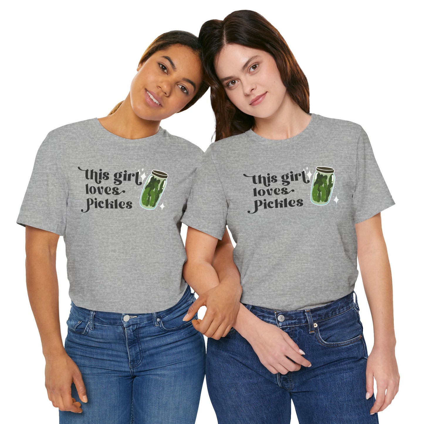 Pickle Lover Short Sleeve Tee |  Women's This Girl Loves Pickles T-Shirt | Pickle Ladies tee | Pickle Gifts | Food Graphic Tee