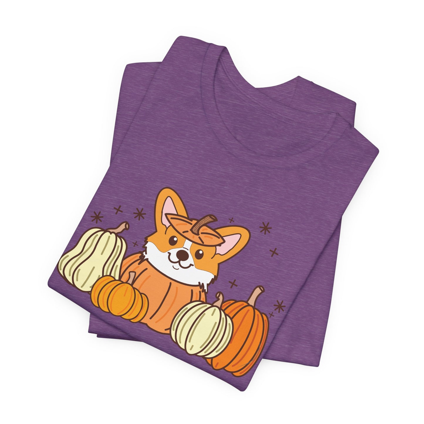 Corgi Pumpkin Halloween Unisex Fit Graphic Tee | Ladies Fall T-Shirt