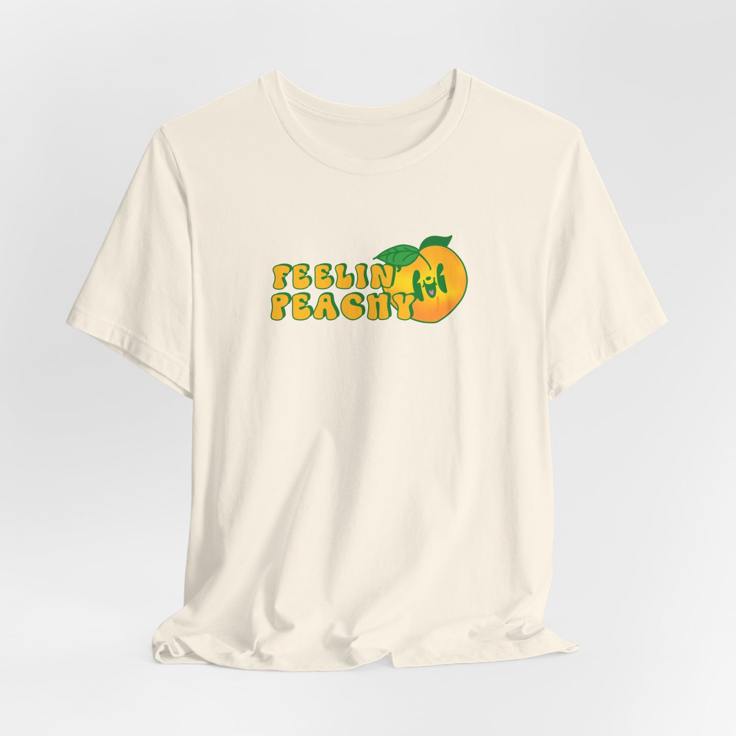 Feelin Peachy Retro Graphic Tee - Vintage Style T-Shirt, Cute Peach Design, Trendy Casual Shirt, Soft Cotton Blend, Unique Peach Lover Gift