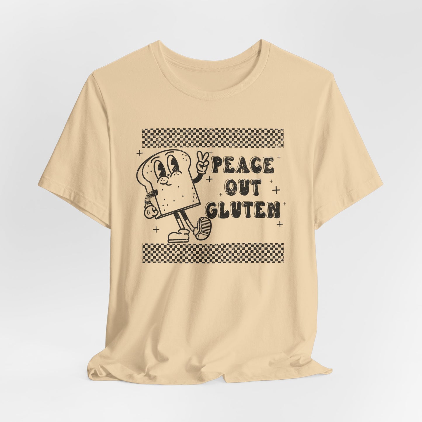 Peace Out Gluten Free T-Shirt | Gluten Allergy | Celiac Awareness | Gluten Free Lifestyle | Celiac Gifts