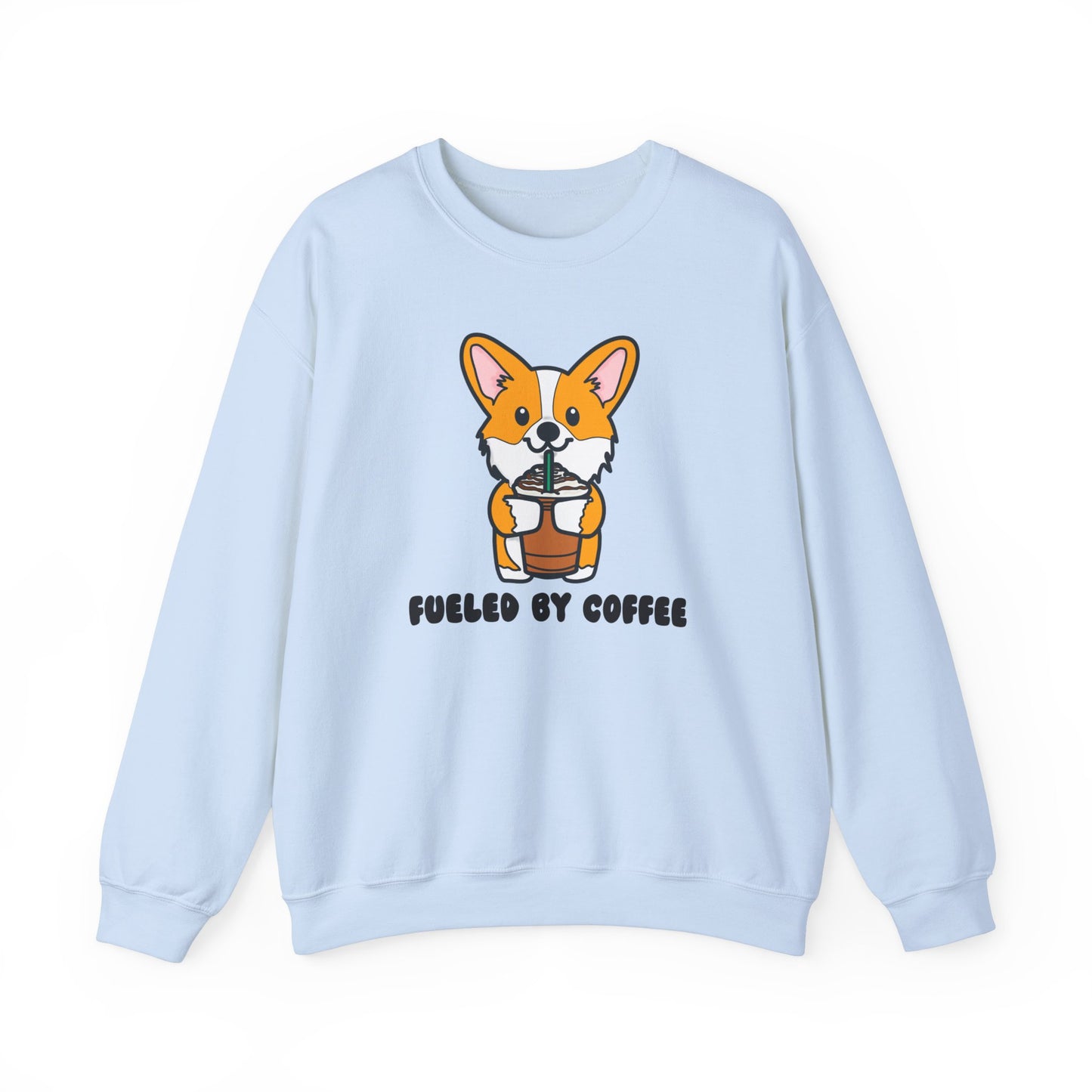 Corgi Coffee Unisex Heavy Blend Crewneck Sweatshirt | Iced Coffee Sweater | Coffee Pullover | Corgi Sweatshirt | Corgi Apparel | Corgi Gifts