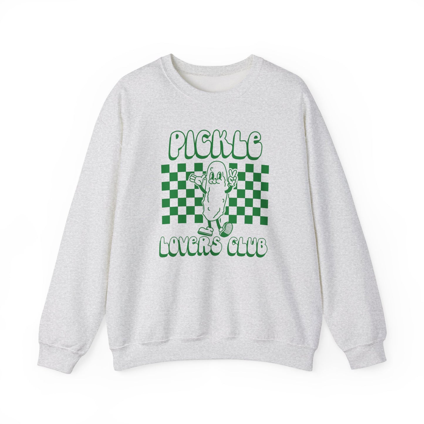 Pickle Lovers Club Pullover Unisex Fit Adult Size Sweatshirt | Pickle Crewneck Sweatshirt