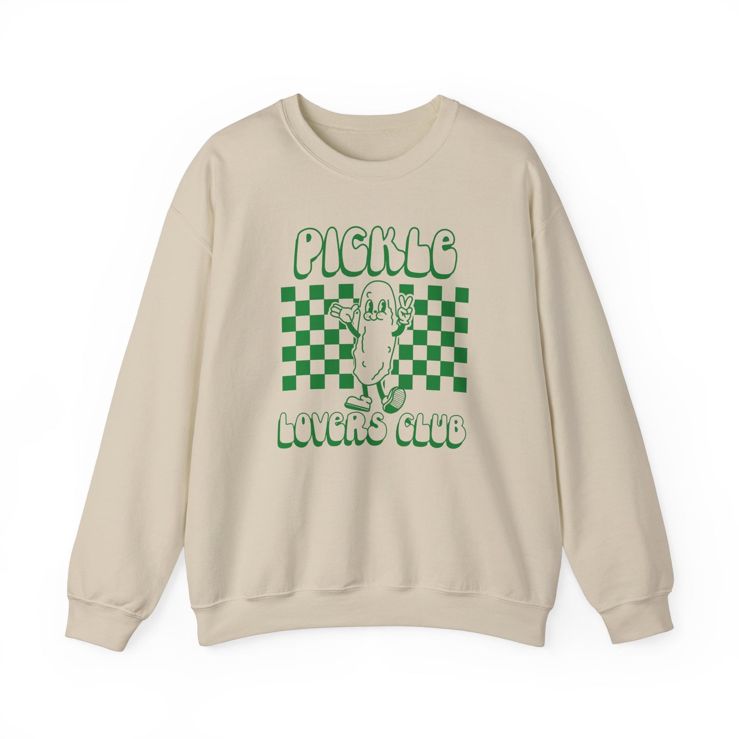 Pickle Lovers Club Pullover Unisex Fit Adult Size Sweatshirt | Pickle Crewneck Sweatshirt