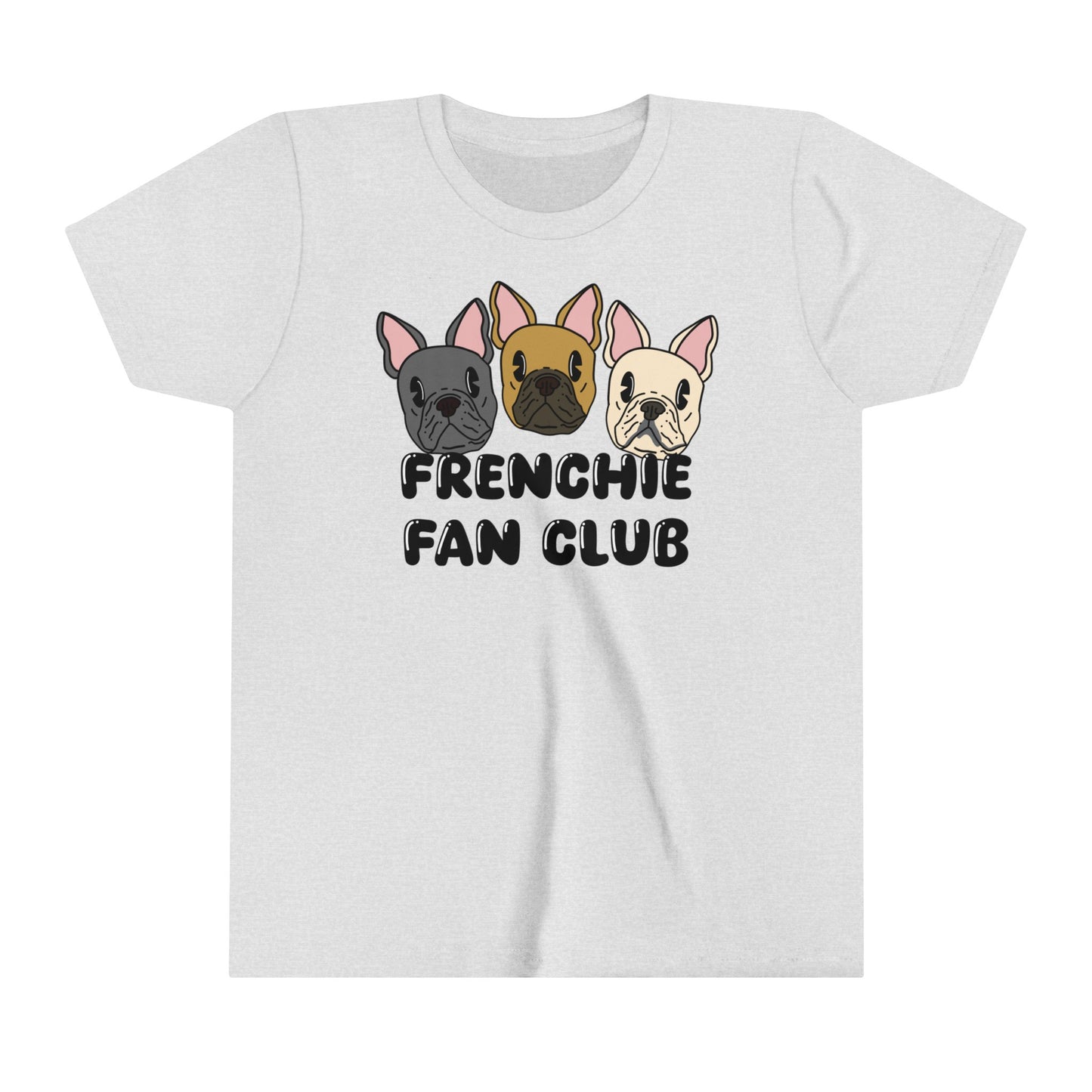 Kids Frenchie Fan Club Graphic Tee - French Bulldog Lover Shirt, Dog Owner Gift, Cute Frenchie Tee, Pet Lover Apparel