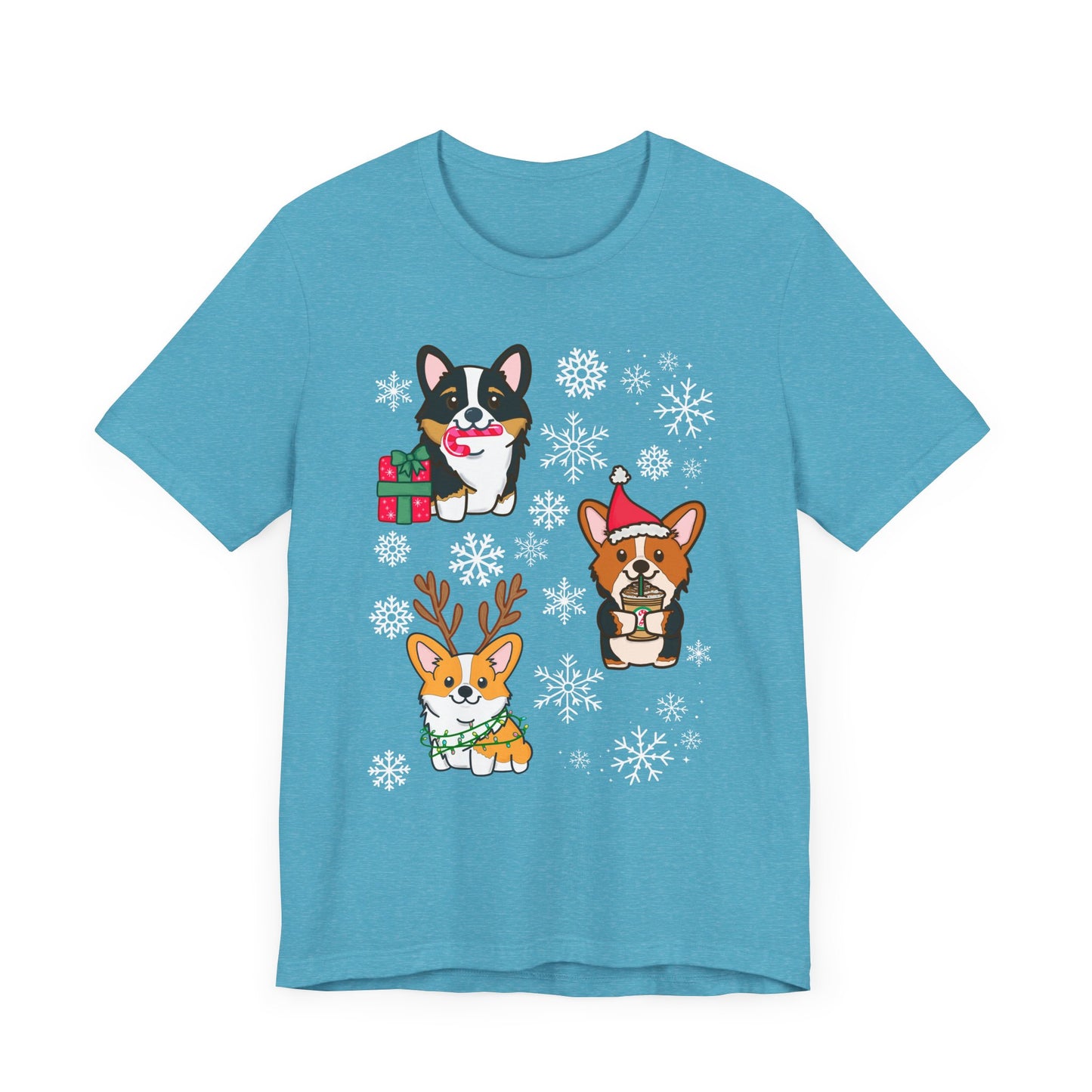 Festive Christmas Corgi sTee | Holiday Dog Lover's Shirt | Matching Christmas Shirts Family Christmas Holiday Shirt