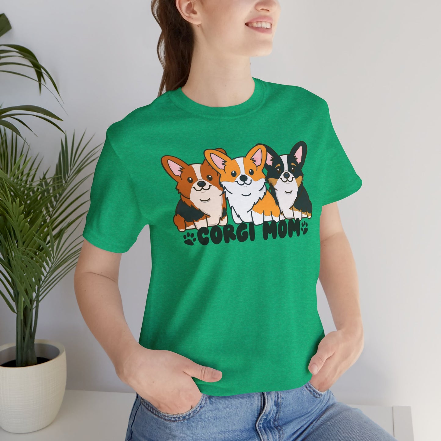 Corgi Mom Graphic Tee | Corgi Lover Shirt | Dog Mom Gift | Cute Corgi T-Shirt | Corgi Mom Life Apparel