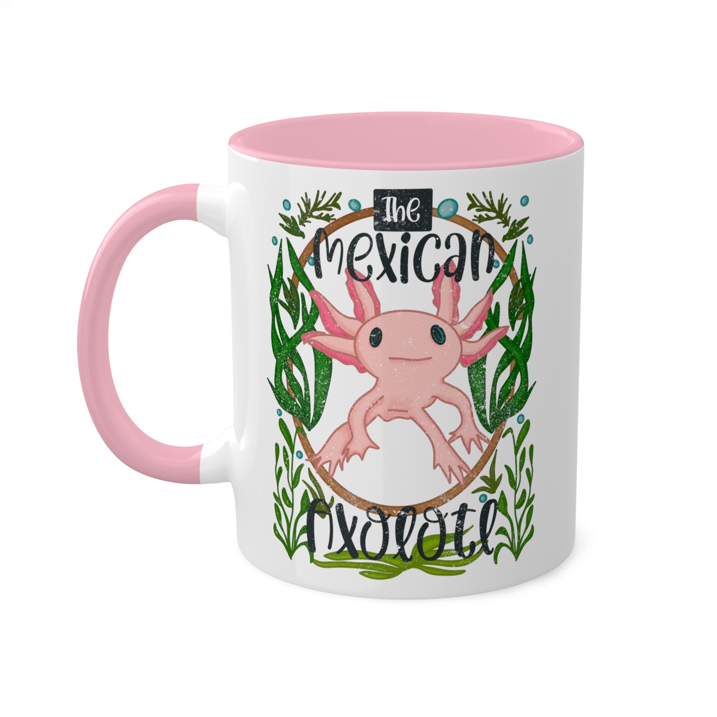 Mexican Axolotl Ceramic Accent Mug | Exotic Endangered Animal Mug | Cute Axolotl Gift | Colorful Animal Lover Cup