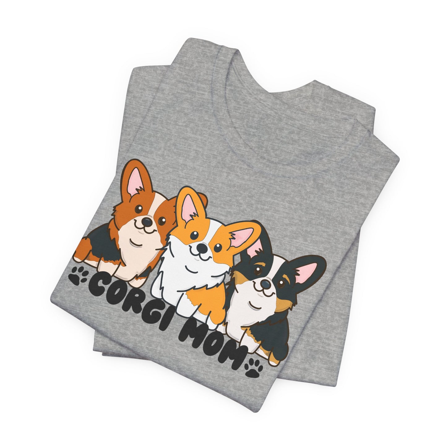 Corgi Mom Graphic Tee | Corgi Lover Shirt | Dog Mom Gift | Cute Corgi T-Shirt | Corgi Mom Life Apparel