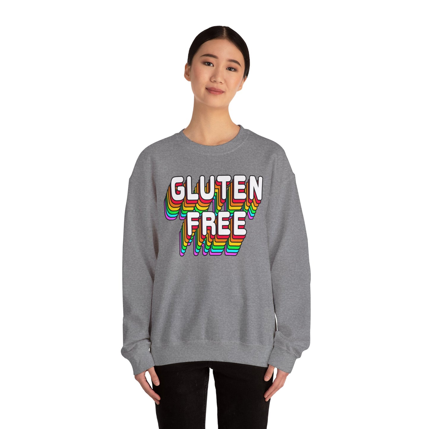 Gluten Free Retro Crewneck Sweatshirt | Celiac Awareness | Gluten Free Diet Lifestyle | Gluten Intolerant