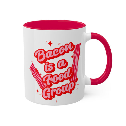 Bacon is a Food Group Coffee Mug | Hilarious Cup for Bacon Lover | Breakfast Humor | Funny Gift | Unique Kitchenware | Bacon Lover Gift