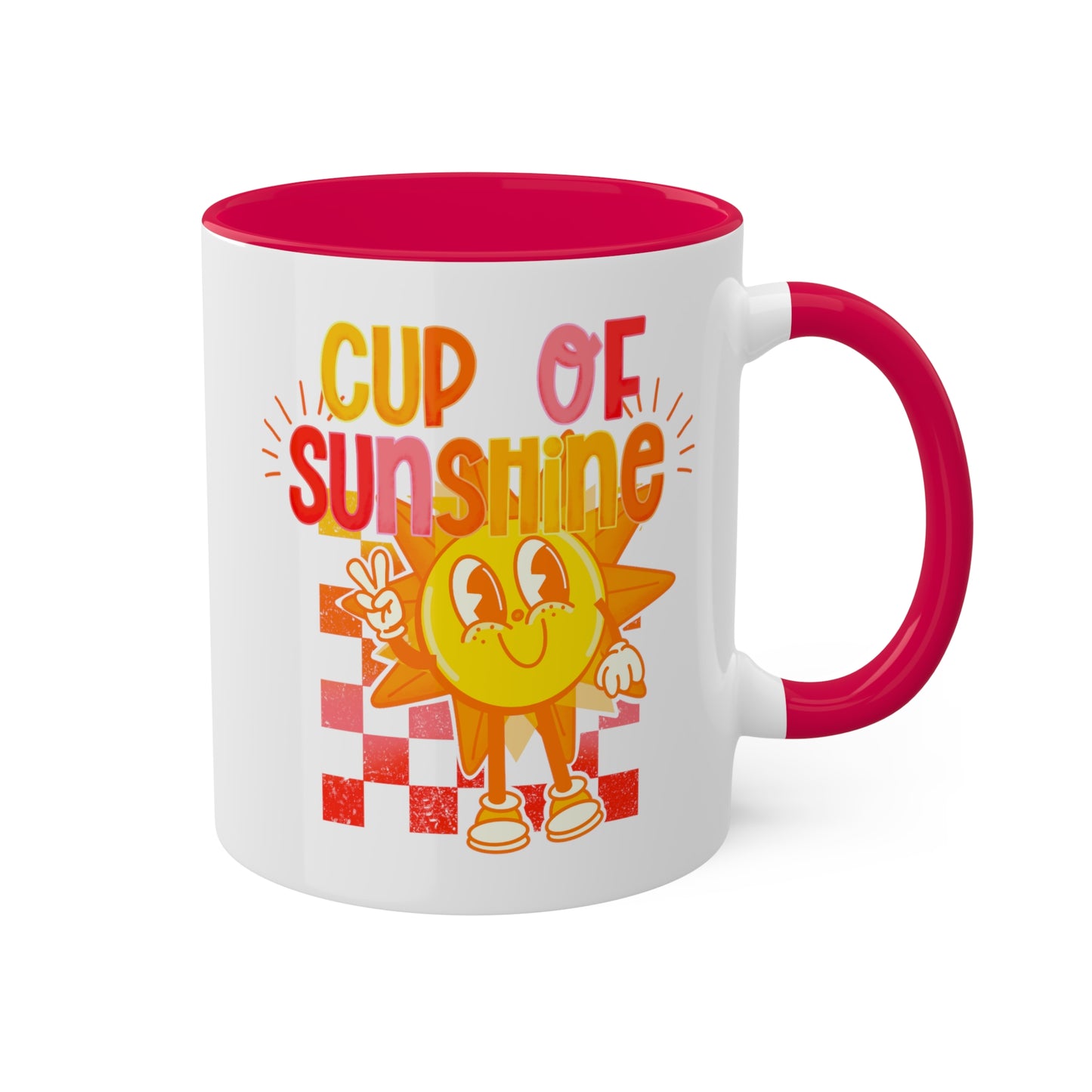 Cup of Sunshine Coffee Mug | Happy Sun Coffee Mug | Cute Retro Cartoon Mug | Positive Coffee Mug | Good Morning Mug | Cute Mugs | Accent Mug