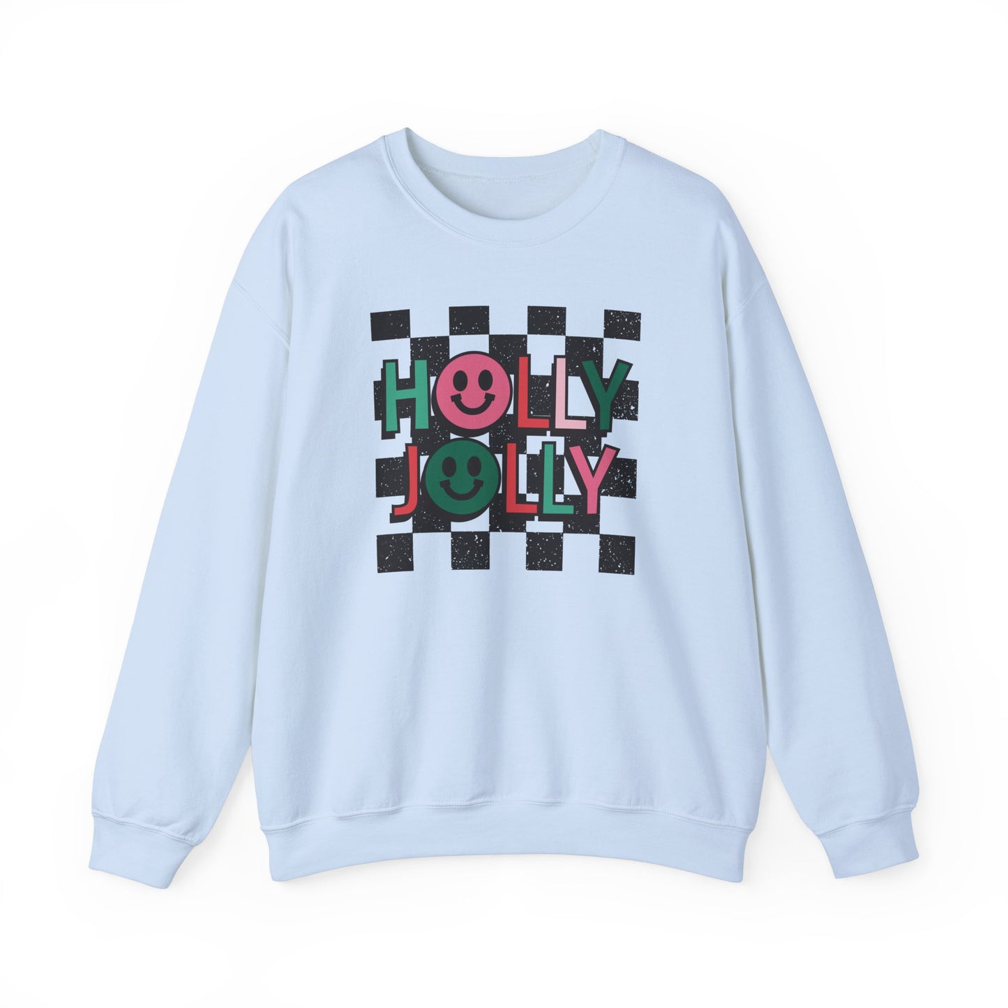 Holly Jolly Christmas Happy Face Retro Sweatshirt