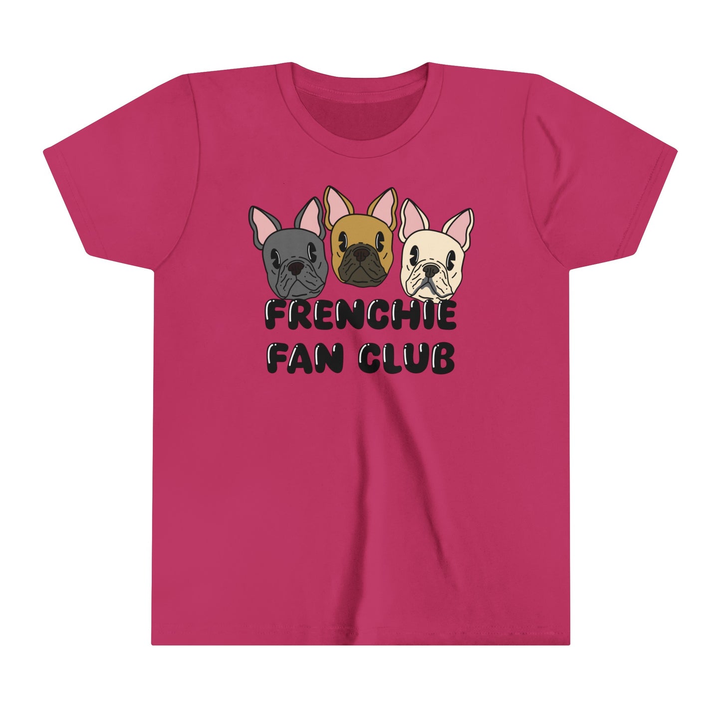 Kids Frenchie Fan Club Graphic Tee - French Bulldog Lover Shirt, Dog Owner Gift, Cute Frenchie Tee, Pet Lover Apparel