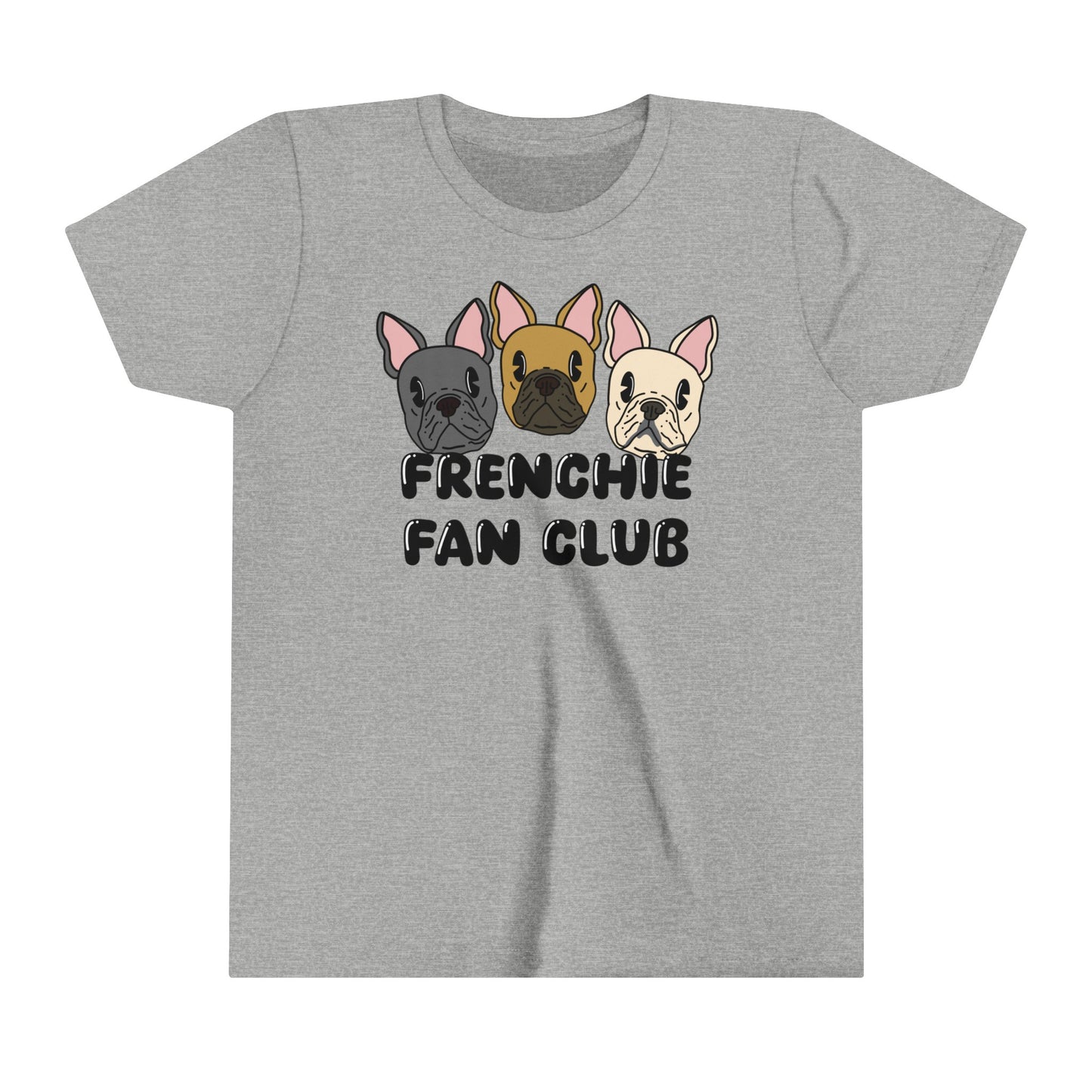 Kids Frenchie Fan Club Graphic Tee - French Bulldog Lover Shirt, Dog Owner Gift, Cute Frenchie Tee, Pet Lover Apparel