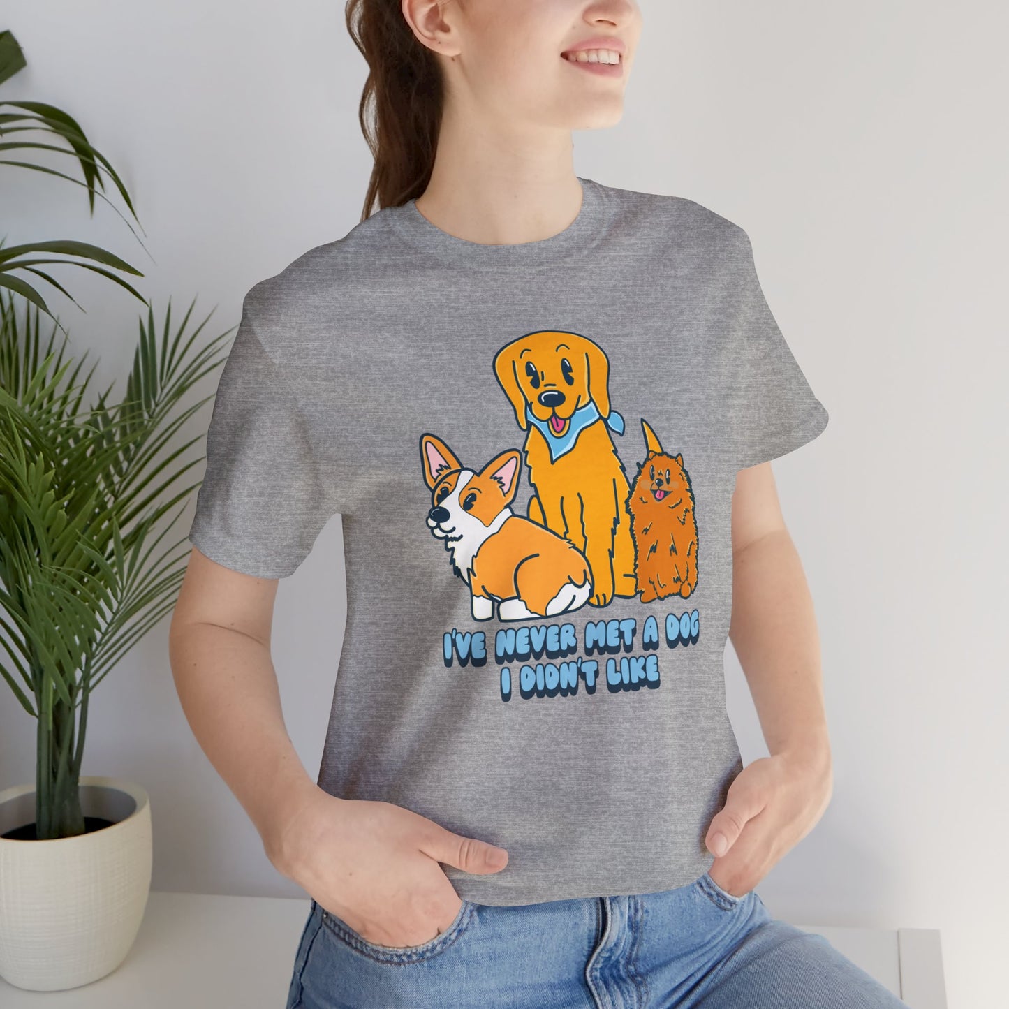 Dog Lover Graphic Tee | Cute Pet Owner Shirt | Dog Enthusiast Apparel | Gift for Dog Moms Dads | Veterinarian Gift | Golden Retriever Corgi