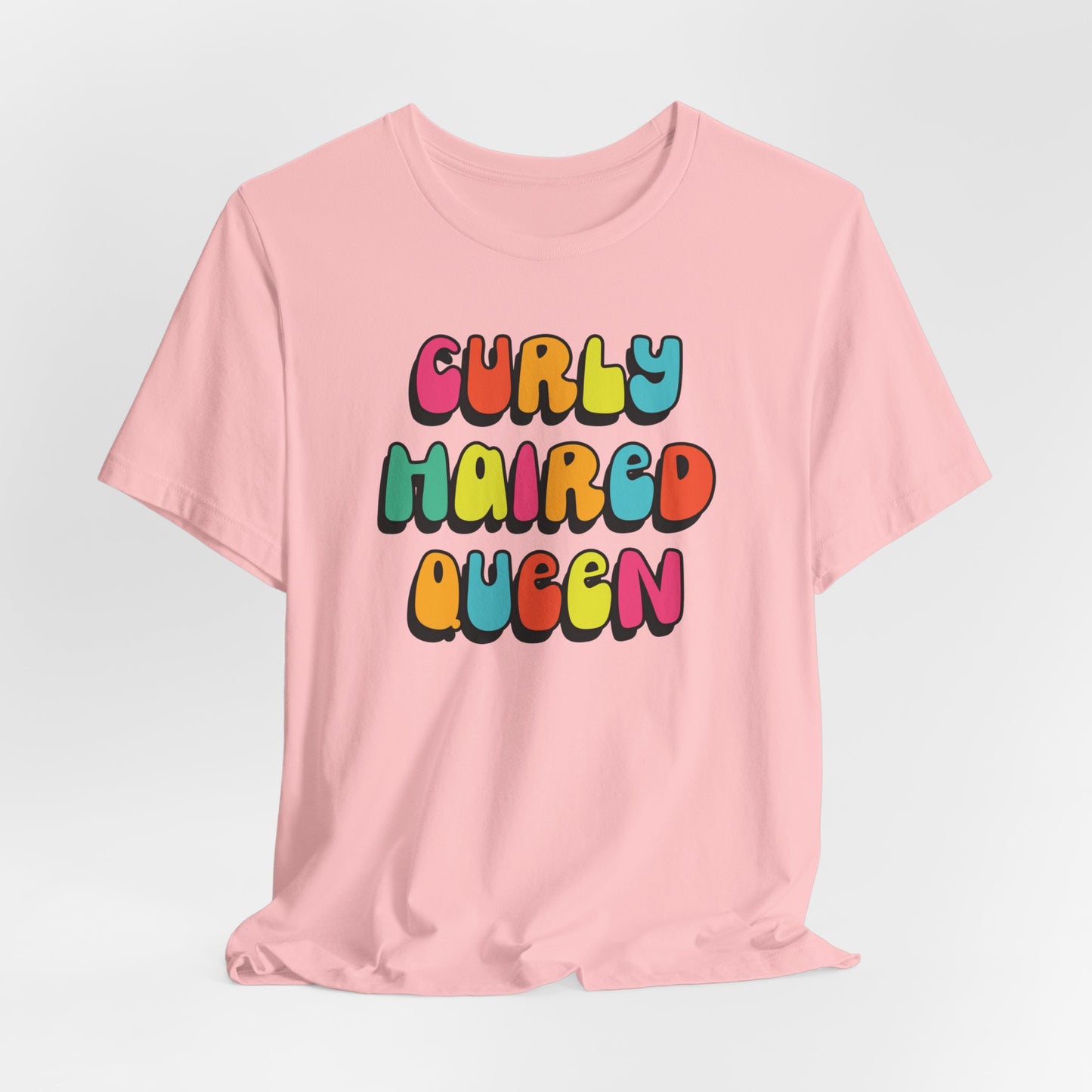 Curly Haired Queen Graphic Tee | Empowering Curly Hair Shirt | Stylish Curly Haired Women's Apparel | Natual Hair | Curly Hair gifts