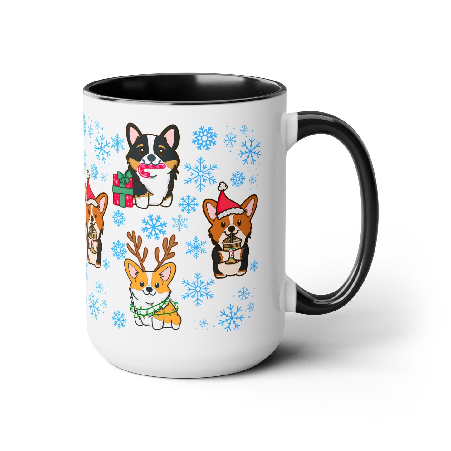 Merry Corgi Christmas Coffee Mug | Corgi Dog X-Mas Mug | Christmas Movie Watching Mug | Christmas Eve Gifts | Hot Cocoa Mug