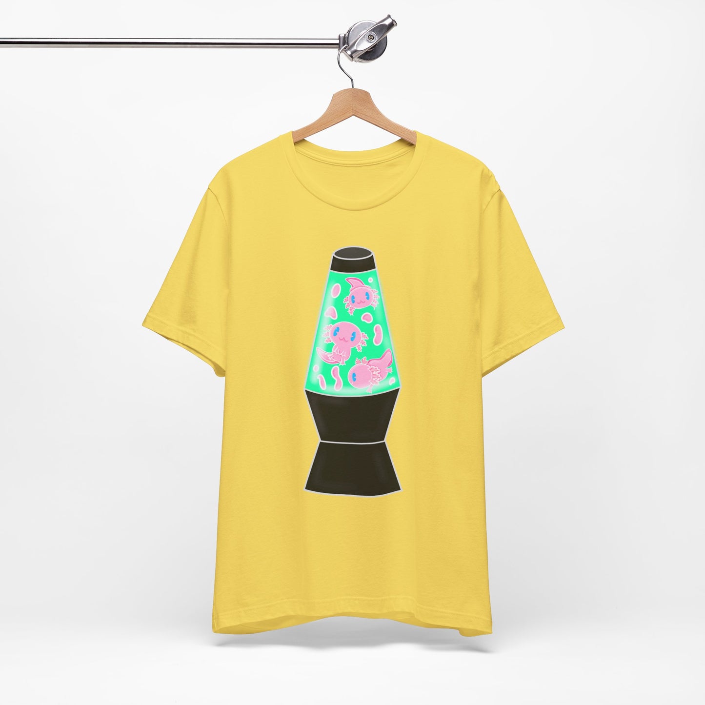 Axolotl Lava Lamp Retro Adult Unisex Tee | Mexican Axolotl Graphic Tee | Axolotl Lover Gifts | Funny Animal Shirt | Unique Amphibian Tee