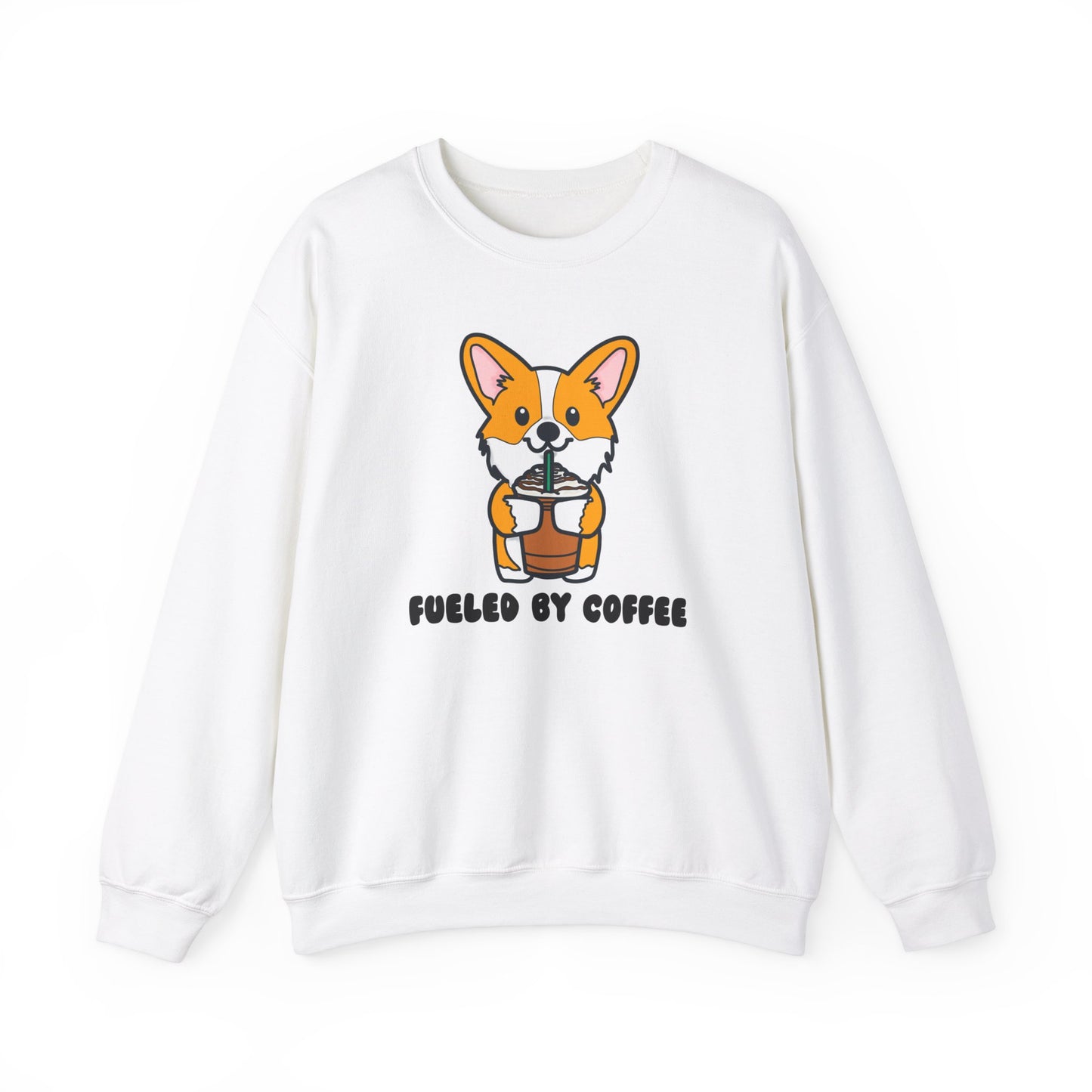 Corgi Coffee Unisex Heavy Blend Crewneck Sweatshirt | Iced Coffee Sweater | Coffee Pullover | Corgi Sweatshirt | Corgi Apparel | Corgi Gifts