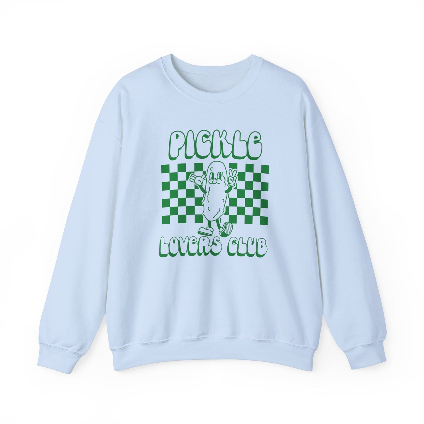 Pickle Lovers Club Pullover Unisex Fit Adult Size Sweatshirt | Pickle Crewneck Sweatshirt