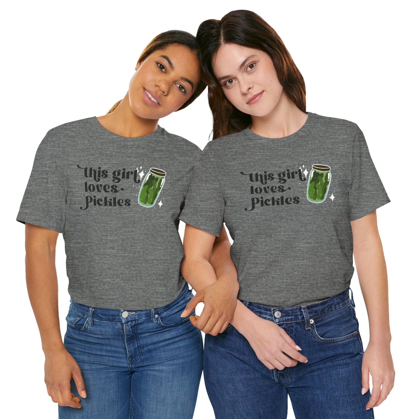 Pickle Lover Short Sleeve Tee |  Women's This Girl Loves Pickles T-Shirt | Pickle Ladies tee | Pickle Gifts | Food Graphic Tee