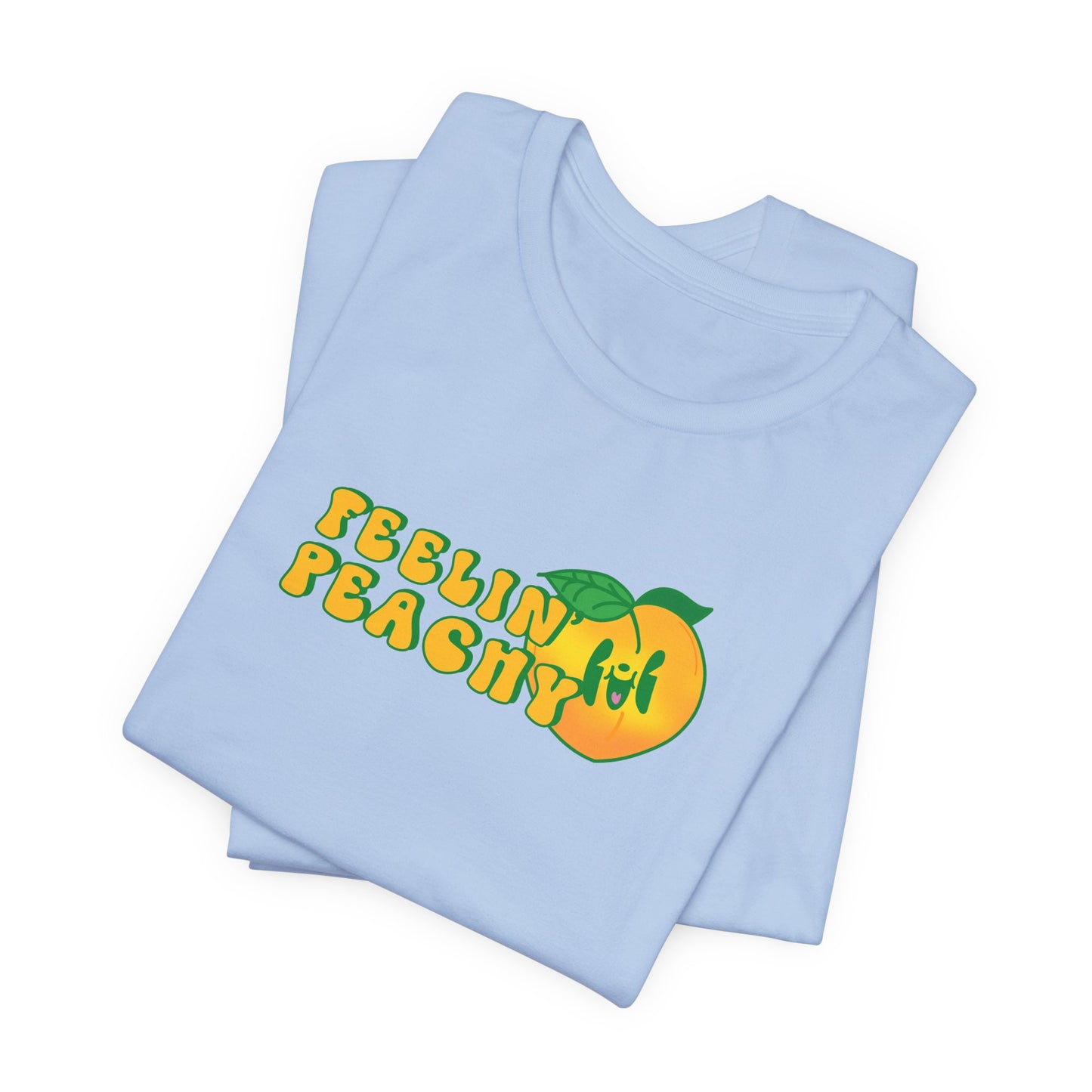 Feelin Peachy Retro Graphic Tee - Vintage Style T-Shirt, Cute Peach Design, Trendy Casual Shirt, Soft Cotton Blend, Unique Peach Lover Gift