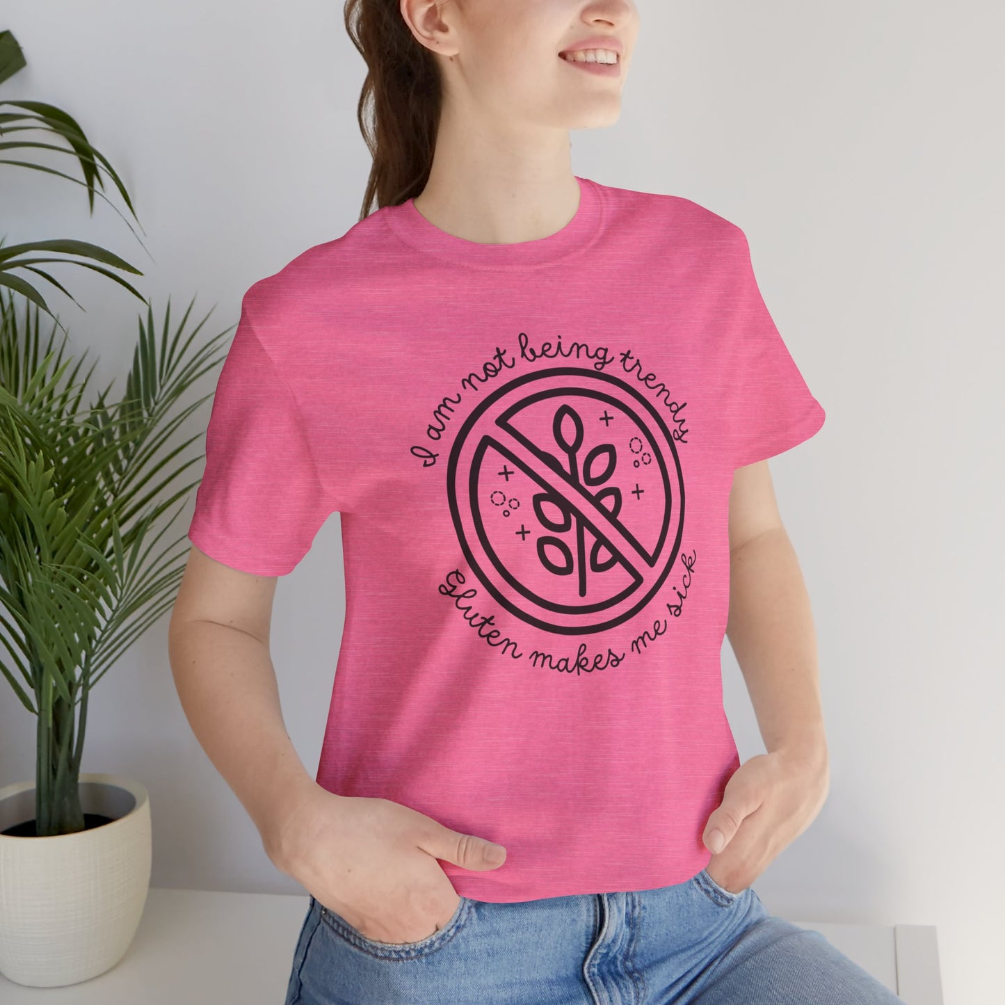 Gluten Free T-Shirt | I'm Not Being Trendy, Gluten Makes Me Sick | Gluten Allergy | Celiac Awareness | Gluten Free Lifestyle | Celiac Gifts