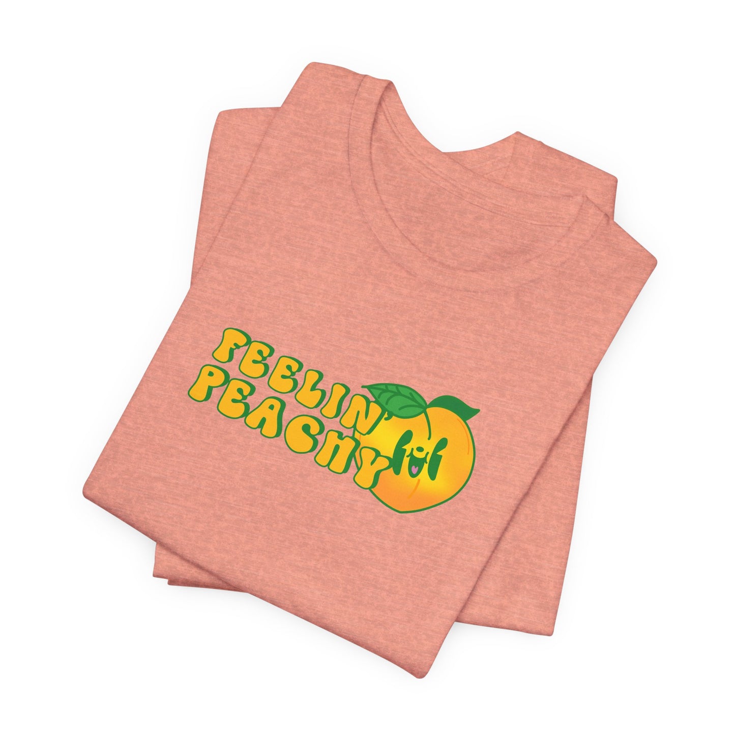 Feelin Peachy Retro Graphic Tee - Vintage Style T-Shirt, Cute Peach Design, Trendy Casual Shirt, Soft Cotton Blend, Unique Peach Lover Gift