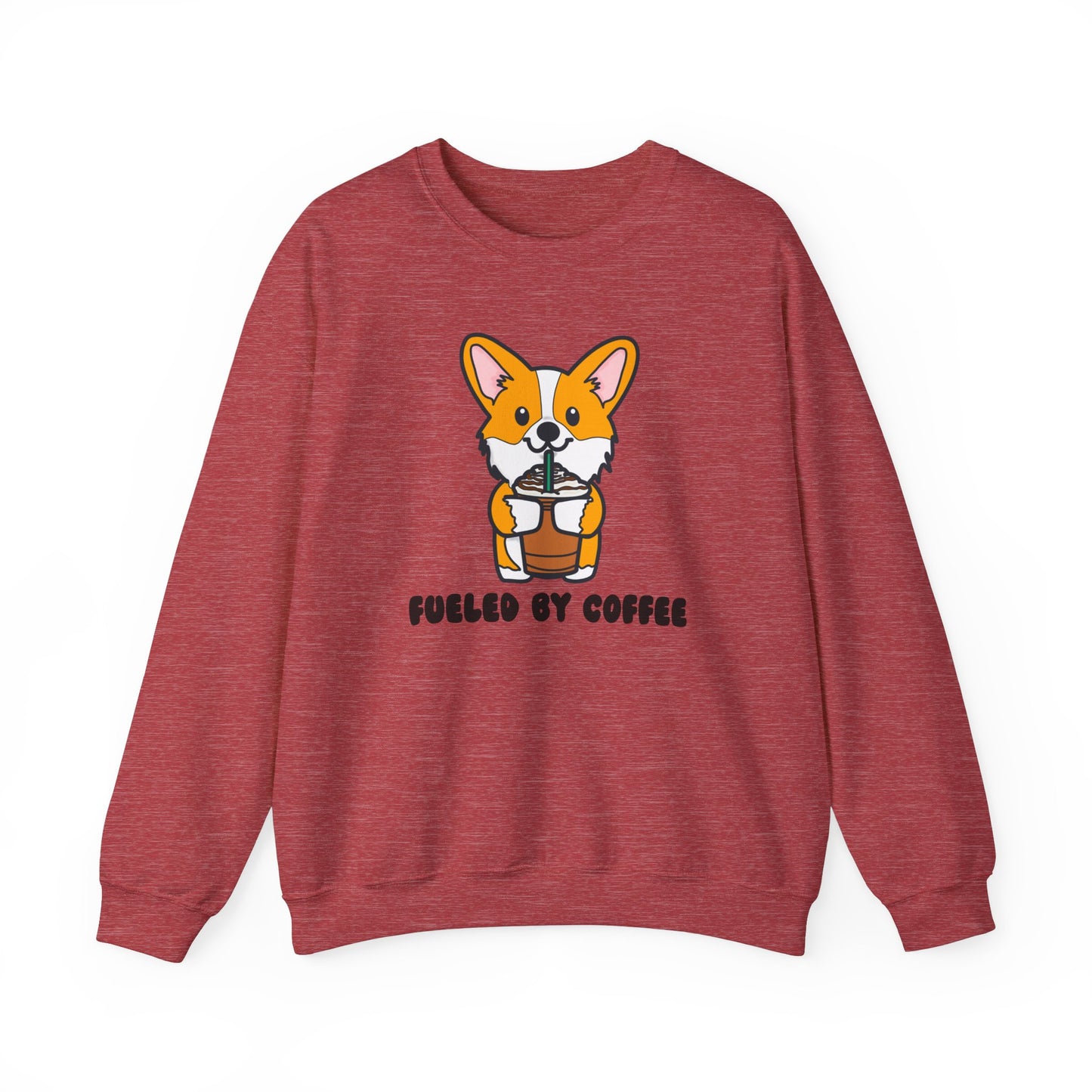 Corgi Coffee Unisex Heavy Blend Crewneck Sweatshirt | Iced Coffee Sweater | Coffee Pullover | Corgi Sweatshirt | Corgi Apparel | Corgi Gifts