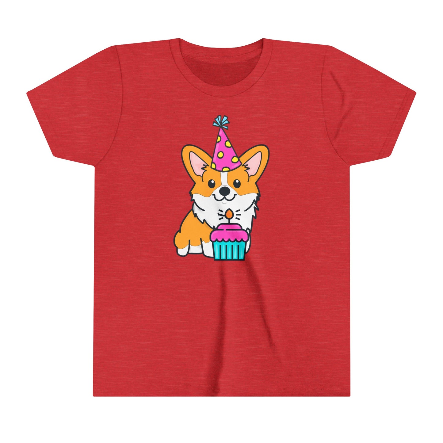 Kids Birthday Corgi Dog T-Shirt | Birthday Cake Shirt | Birthday Gift | Youth Corgi Graphic Tee | Kid Dog Lover Tee | Corgi Family