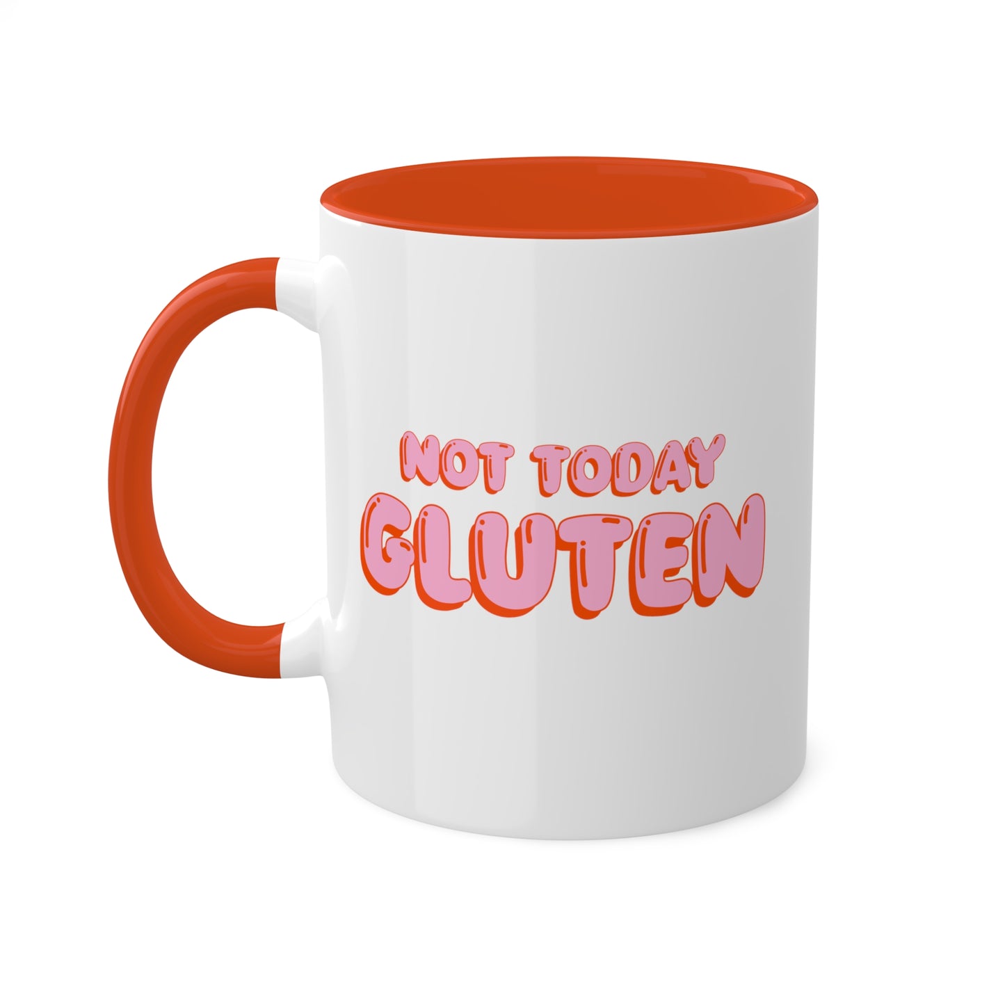 Not Today Gluten Coffee Mug - Funny Gluten-Free Quote Cup, Humorous Foodie Gift, Celiac Awareness Mug, Novelty Ceramic Tea Mug