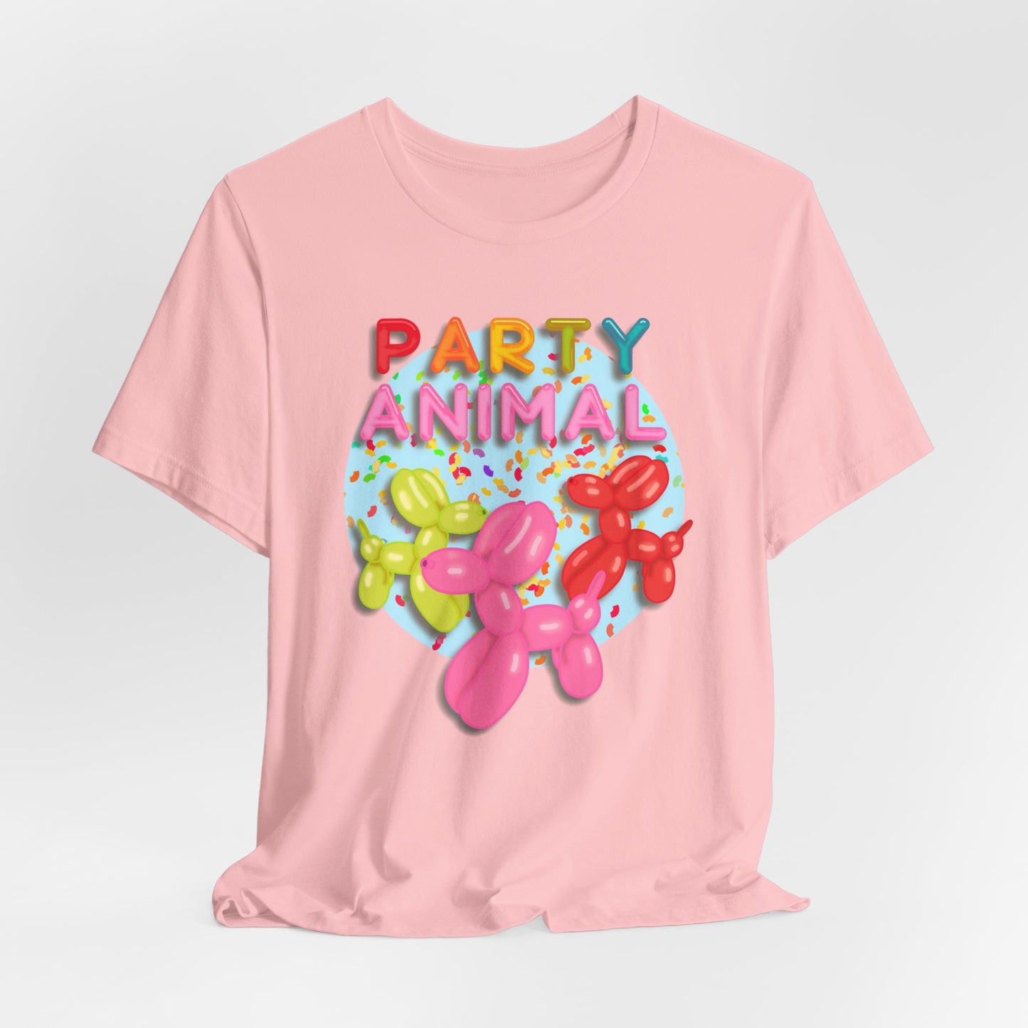 Party Animal Balloon Dog Birthday Graphic Tee - Fun Celebration Shirt | Balloon Lover Gift | Unisex Tee for Birthdays and Special Occasions