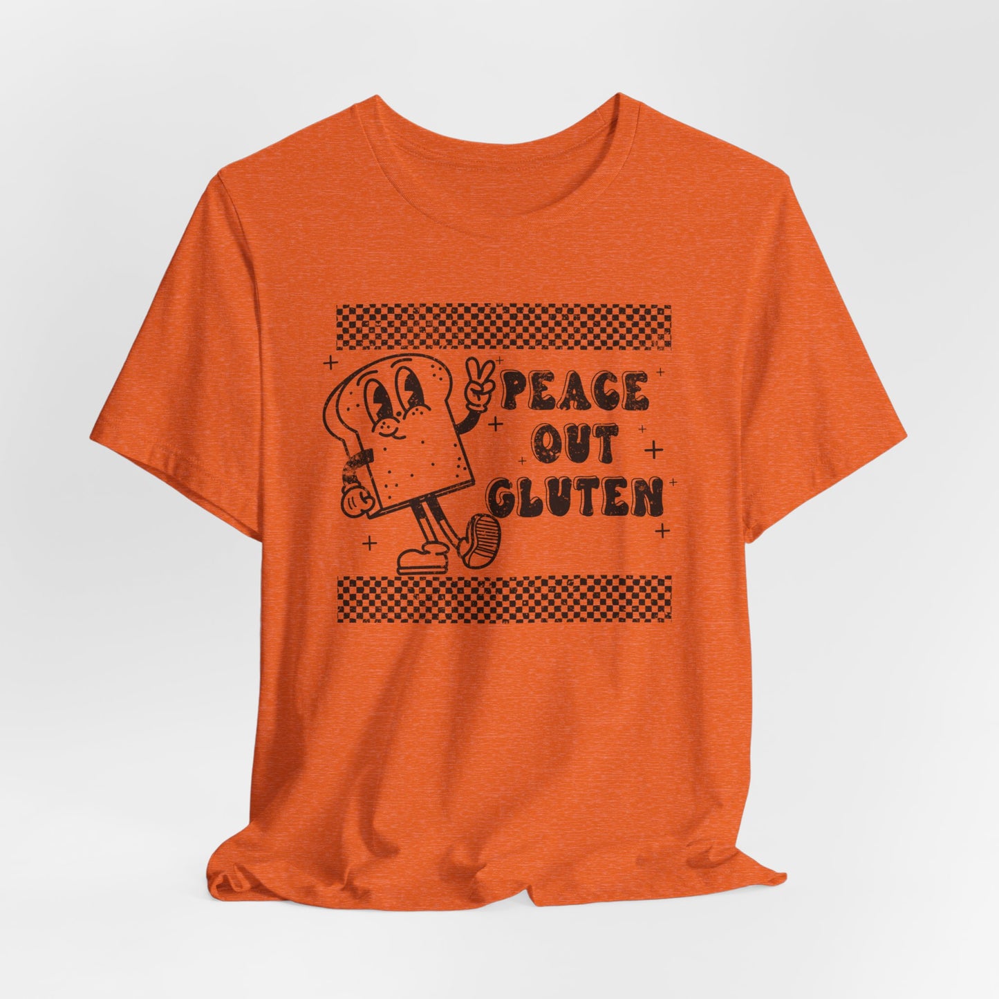 Peace Out Gluten Free T-Shirt | Gluten Allergy | Celiac Awareness | Gluten Free Lifestyle | Celiac Gifts