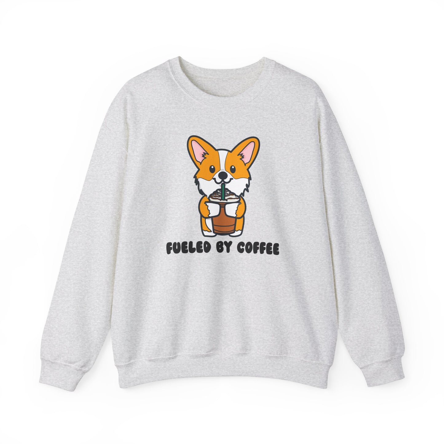 Corgi Coffee Unisex Heavy Blend Crewneck Sweatshirt | Iced Coffee Sweater | Coffee Pullover | Corgi Sweatshirt | Corgi Apparel | Corgi Gifts