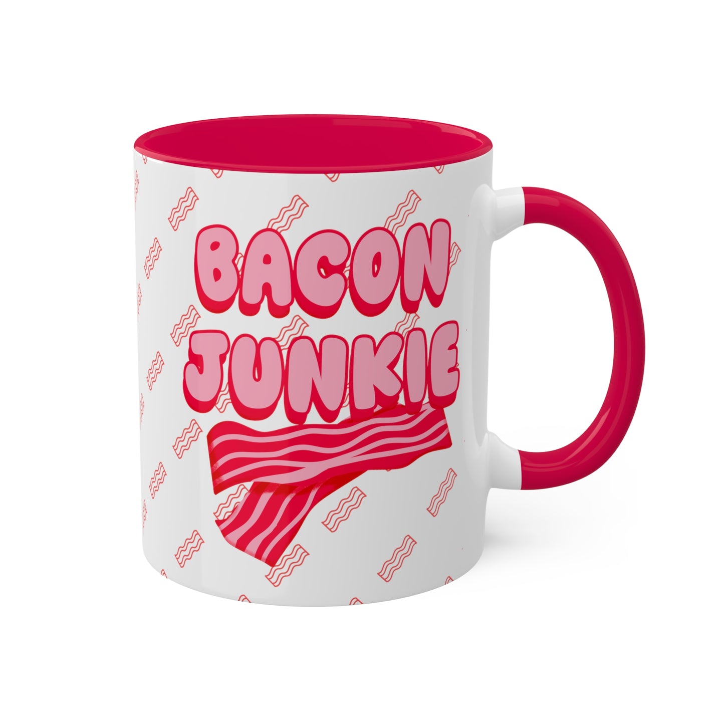 Bacon Junkie Coffee Mug | Hilarious Cup for Bacon Enthusiasts  | Breakfast Humor | Funny Gift | Unique Kitchenware | Bacon Lover Gift