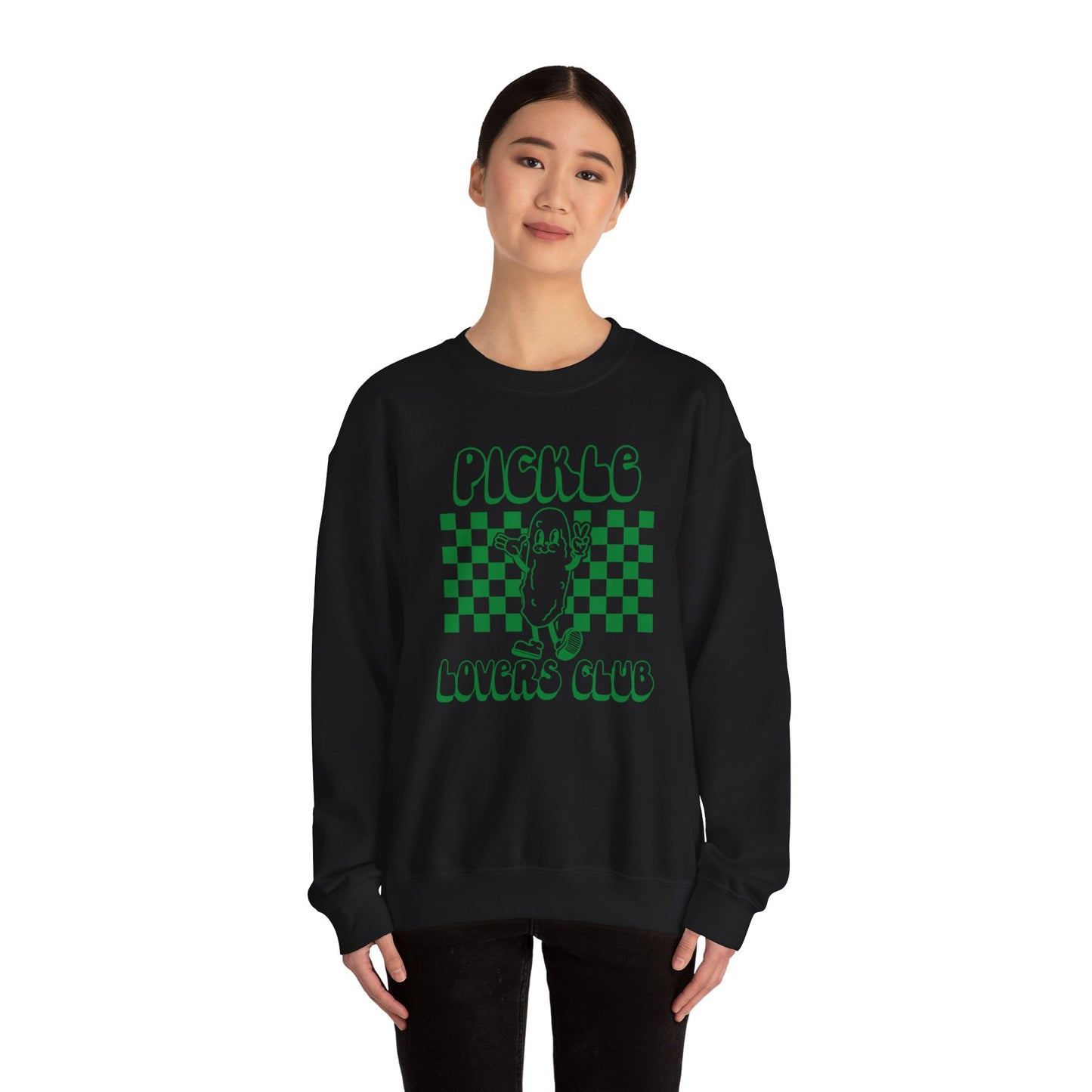 Pickle Lovers Club Pullover Unisex Fit Adult Size Sweatshirt | Pickle Crewneck Sweatshirt