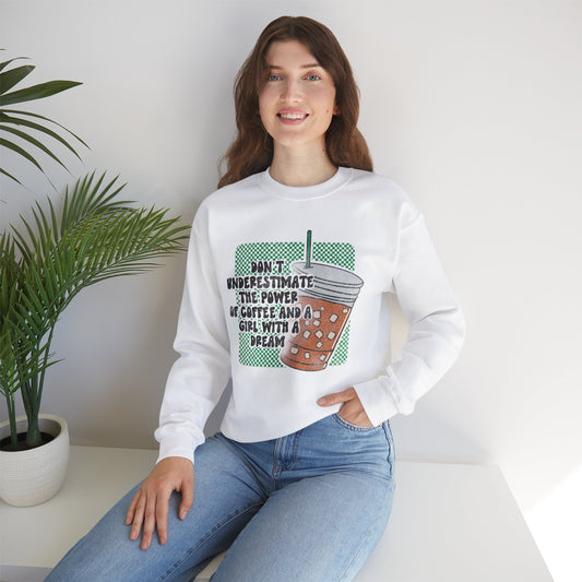 Inspiring Coffee Sweatshirt | Entrepreneur Apparel | Iced Coffee Pullover | Coffee Lover gift | Motivational Gift | Woman Owned Business
